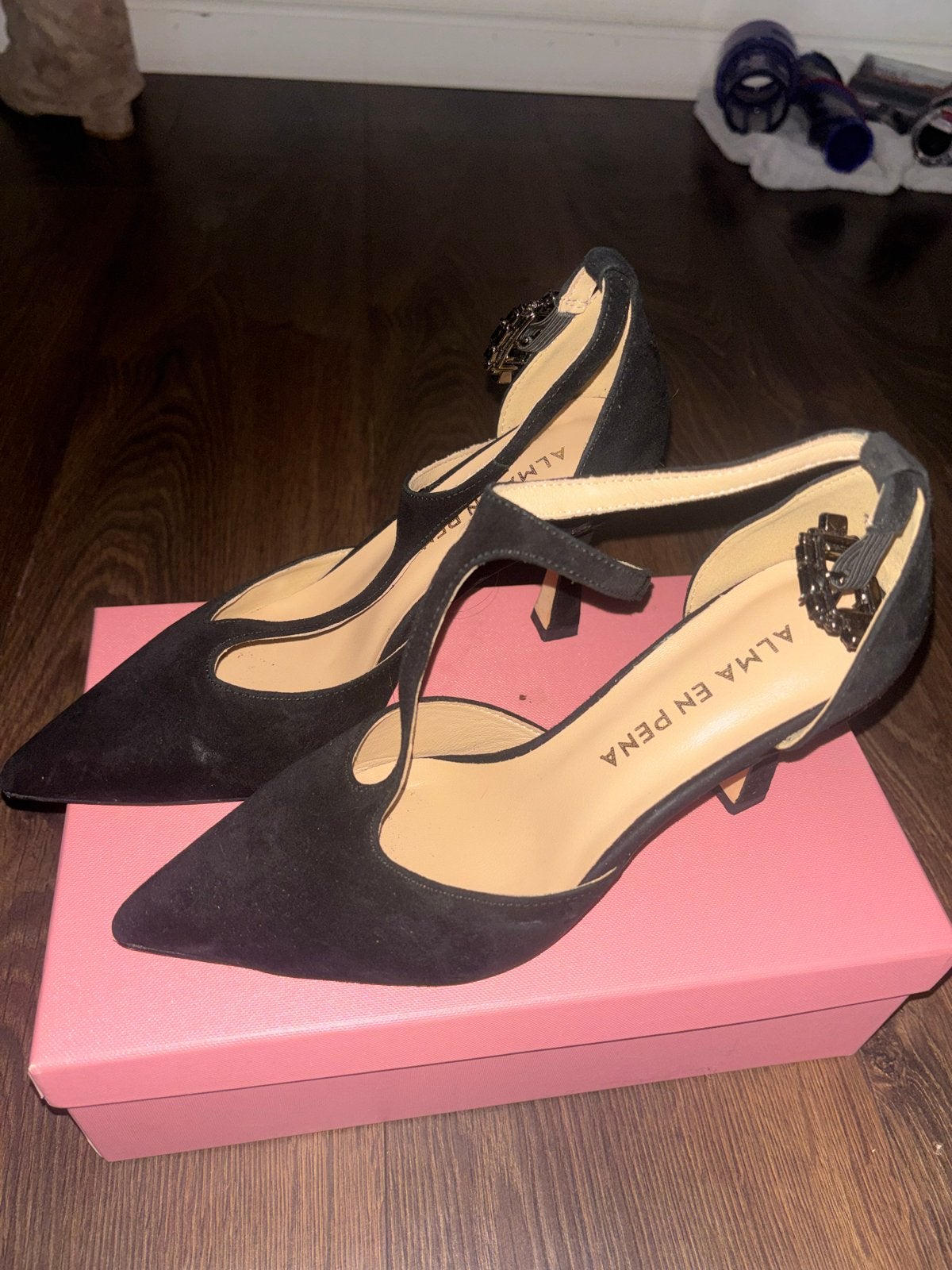 Alma en Pena pumps - Zwart - 1x gedragen, Ophalen of Verzenden, Zo goed als nieuw, Zwart, Pumps