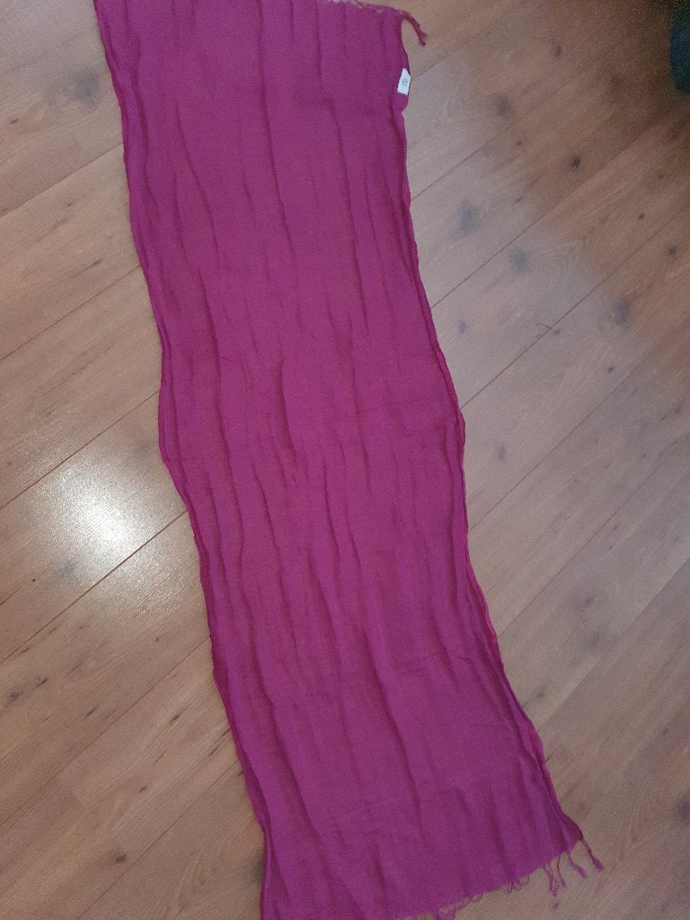 Sjaal: Noa Noa linnen sjaal kleur roze, Kleding | Dames, Ophalen, Zo goed als nieuw, Maat 46/48 (XL) of groter, Sjaal