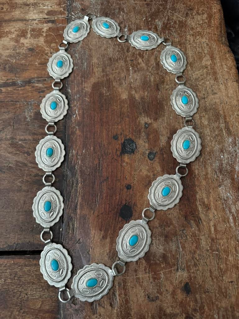 Vintage indiaanse western riem uit usa 90 cm, Antiek en Kunst, Curiosa en Brocante, Ophalen of Verzenden
