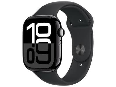 Apple Watch Series 10 GPS 46mm Zwart Aluminium M/L, Ophalen of Verzenden, Zo goed als nieuw