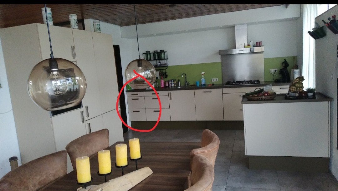 Gratis keukenkasten met heteluchtoven - Stadskanaal, Huis en Inrichting, Keuken | Complete keukens, Ophalen, Gebruikt, Crème, Overige typen
