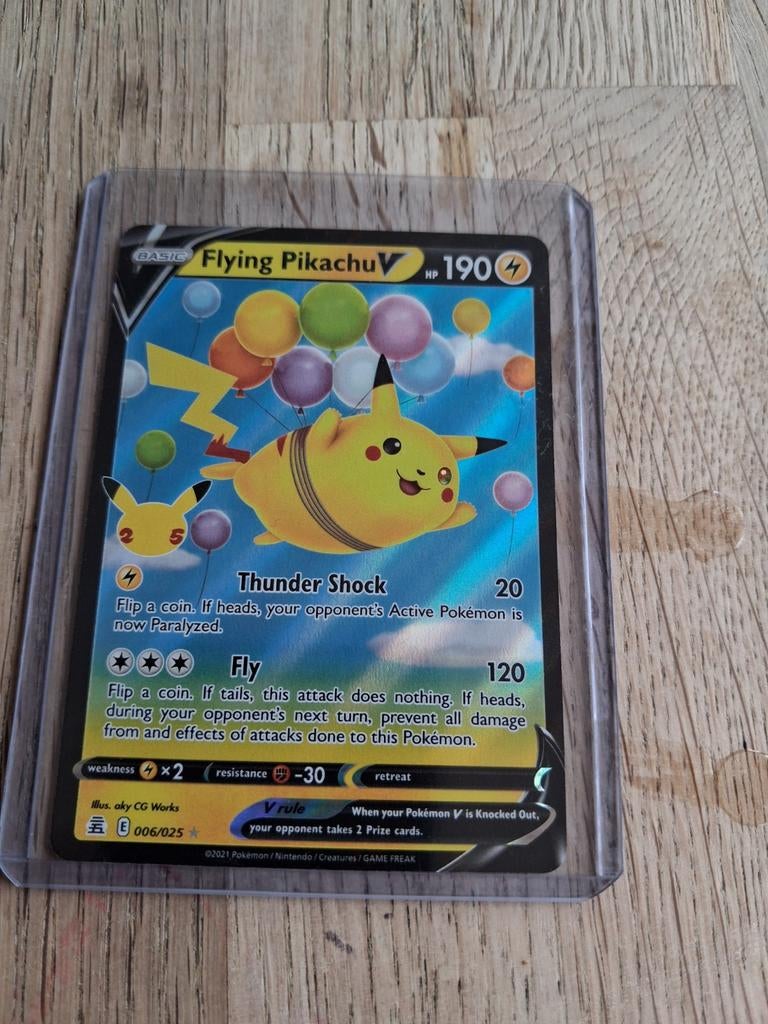 Flying Pikachu V Pokémon kaart (Celebrations 006/025), Ophalen of Verzenden, Nieuw, Losse kaart, Foil