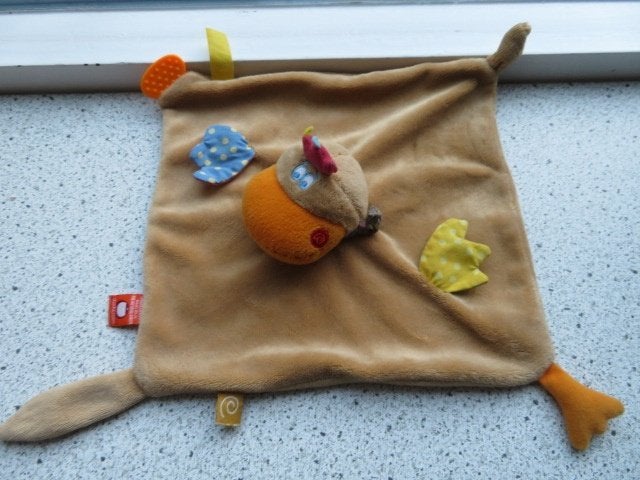 Knuffeldoek kip haan met rood kroontje Dushi go with flow, Overige typen, Ophalen of Verzenden, Zo goed als nieuw, Met label