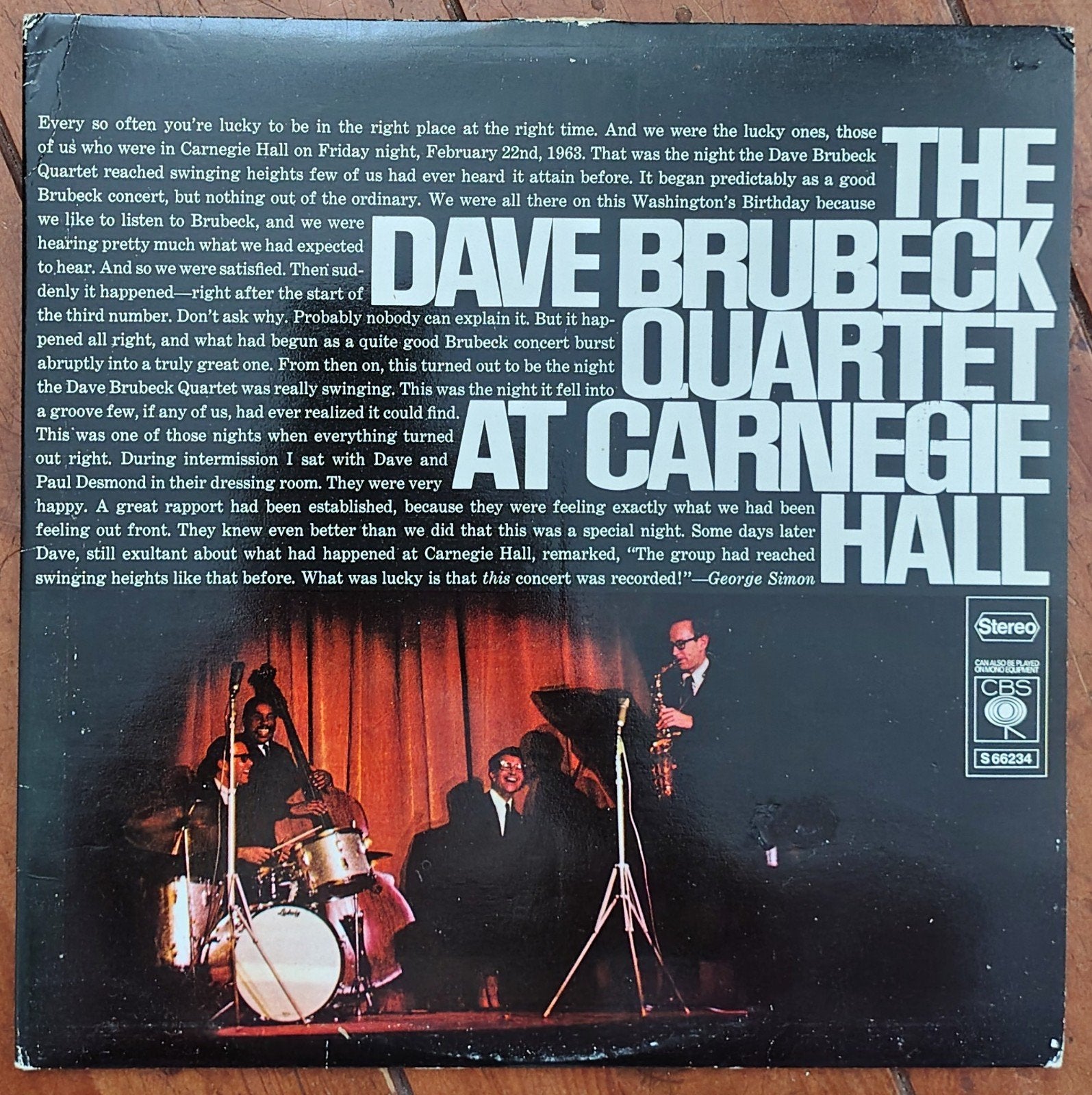 Dave Brubeck - At Carnegie Hall, Ophalen of Verzenden, 1960 tot 1980, Zo goed als nieuw, Jazz