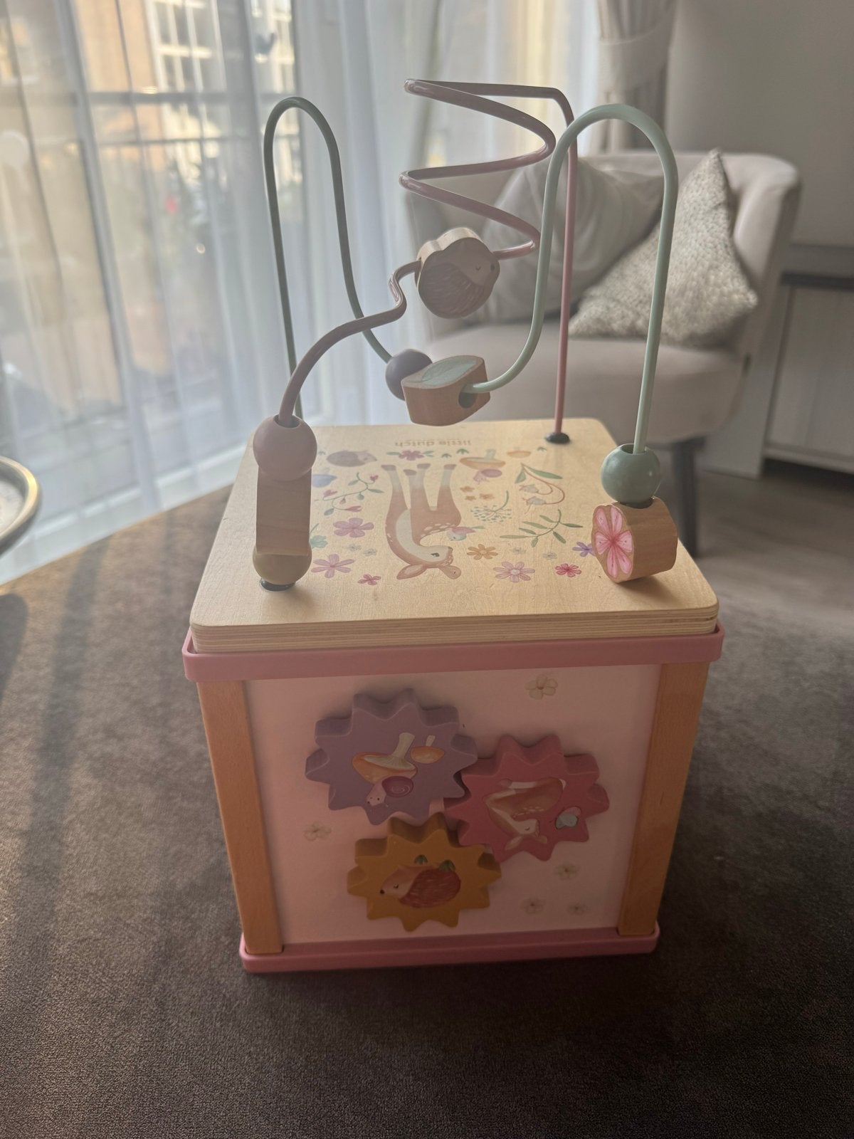 Little Dutch Houten Speelkubus met Kralenframe en Vormenstoo, Kinderen en Baby's, Ophalen, Zo goed als nieuw, Overige typen