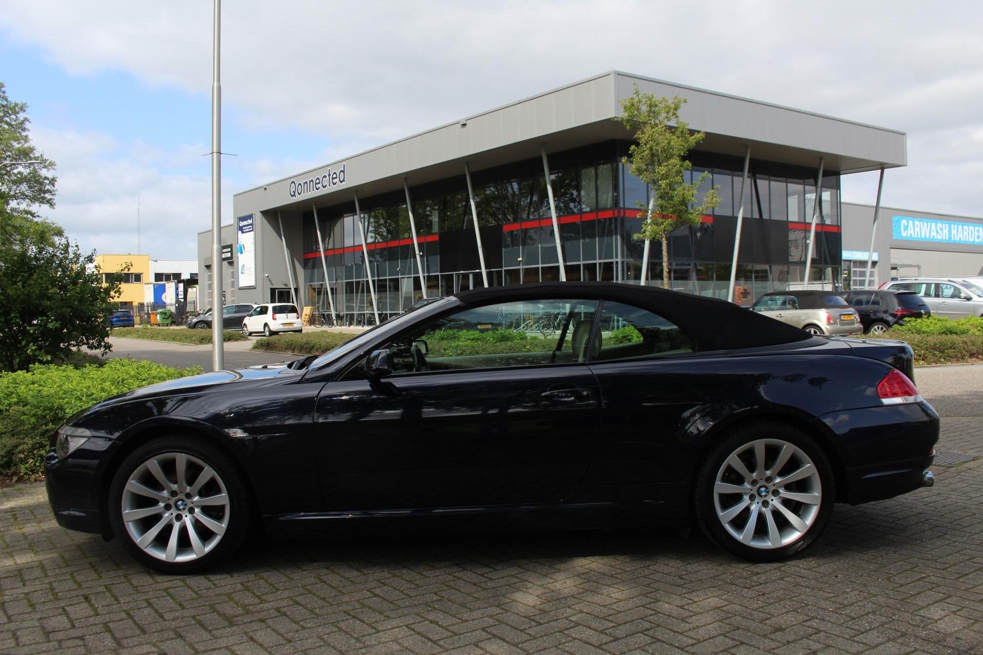BMW 6 Serie Cabrio 630i 6 cilinder ERG MOOIE AUTO! SMG FULL, Stof, Gebruikt, Zwart, 2996 cc