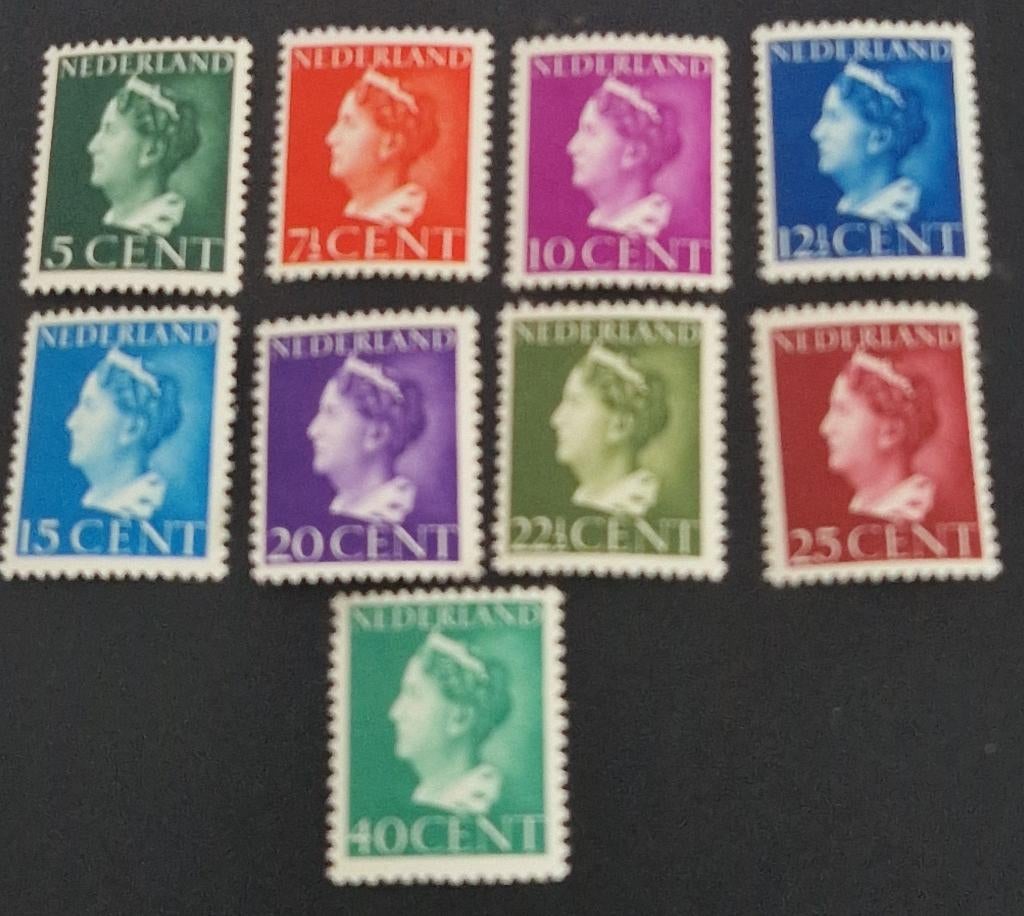 Nederland 1940-1947 - NVPH 332-345 - Koningin Wilhelmina ab1, Postzegels en Munten, Postzegels | Nederland, Verzenden, Na 1940