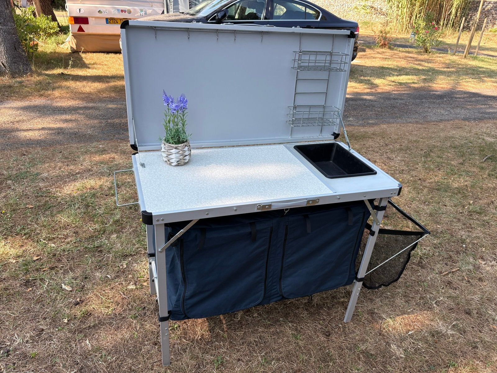 Complete opvouwbare buitenkeuken voor camping, Ophalen of Verzenden, Zo goed als nieuw