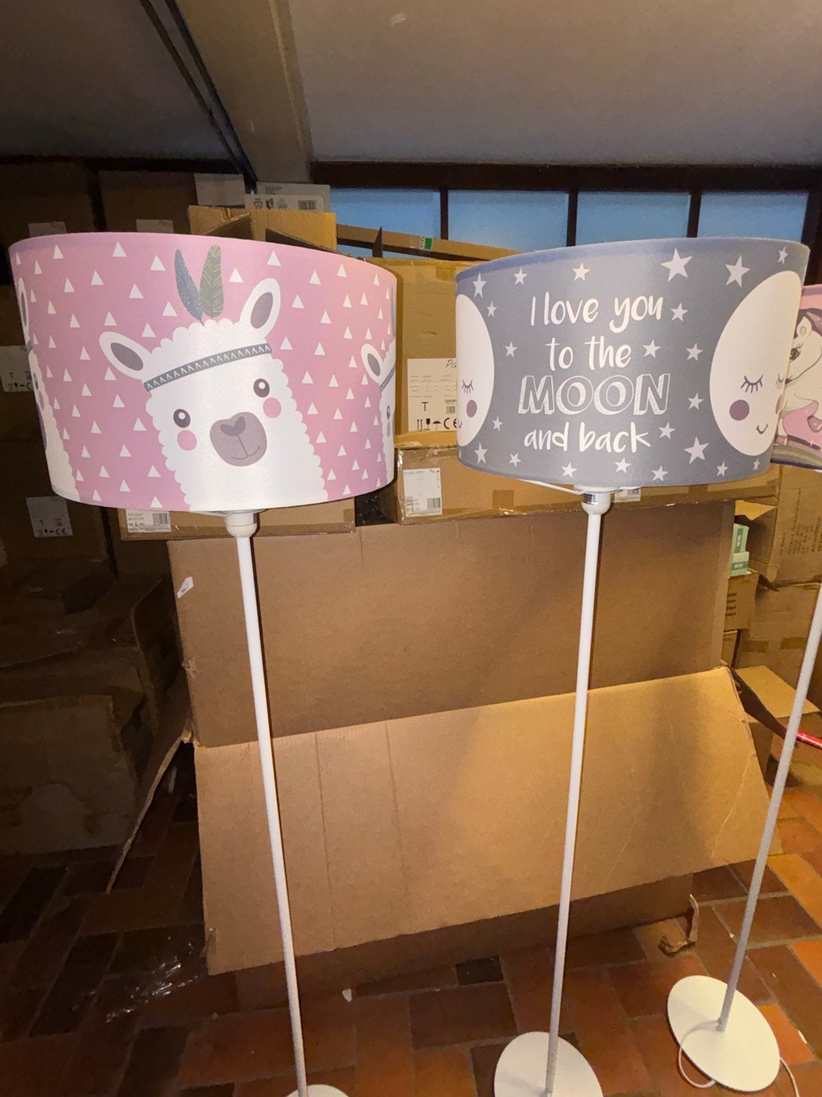 Partij 130x Paco Home Kinder Vloerlampen - Nieuw, Meerkleurig, E27 (groot), Ophalen, Met schakelaar
