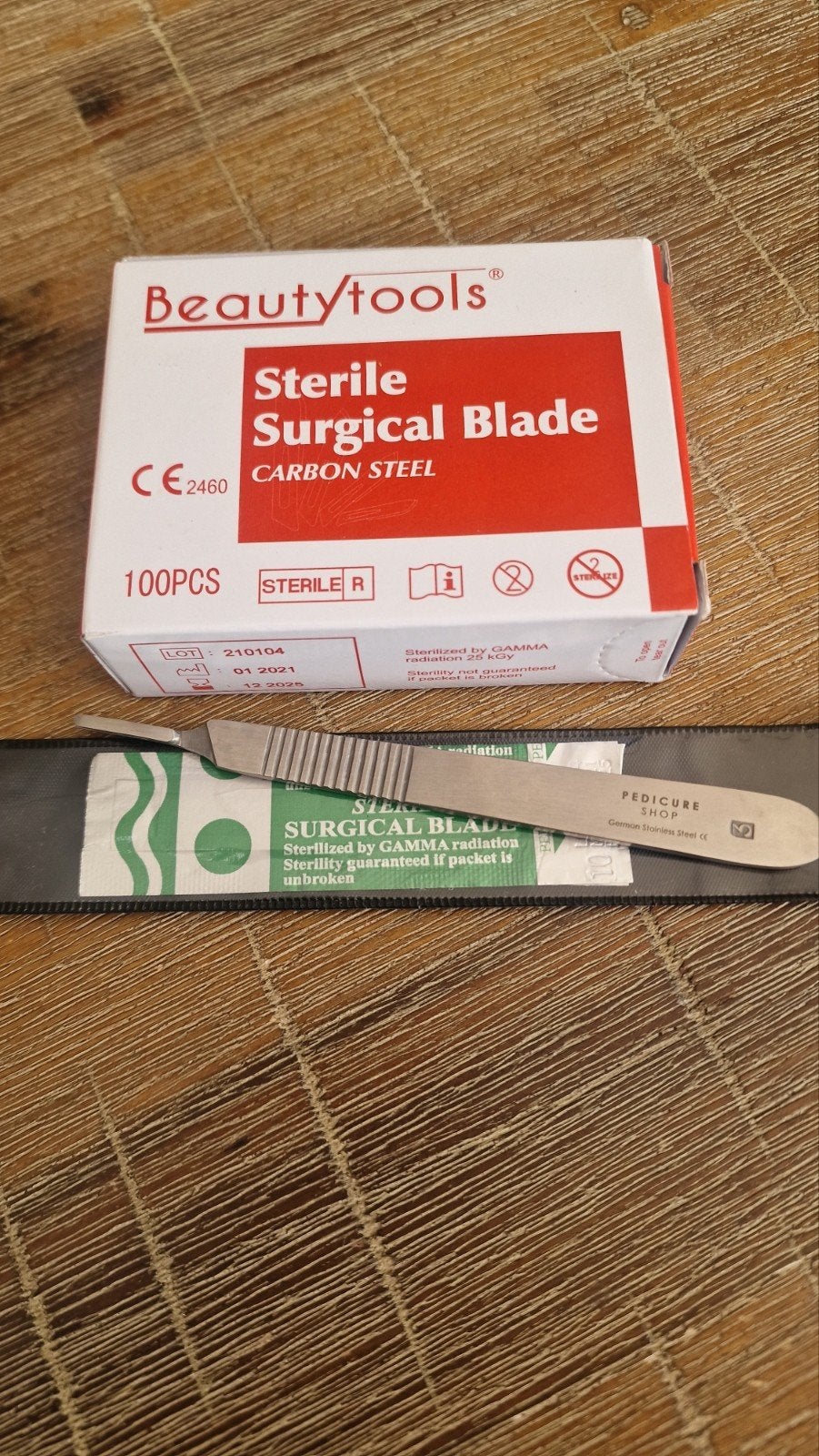 Beauty Tools Pedicure Scalpelmesjes Nr.10+Roestvrijstalen, Ophalen, Nieuw, Overige typen