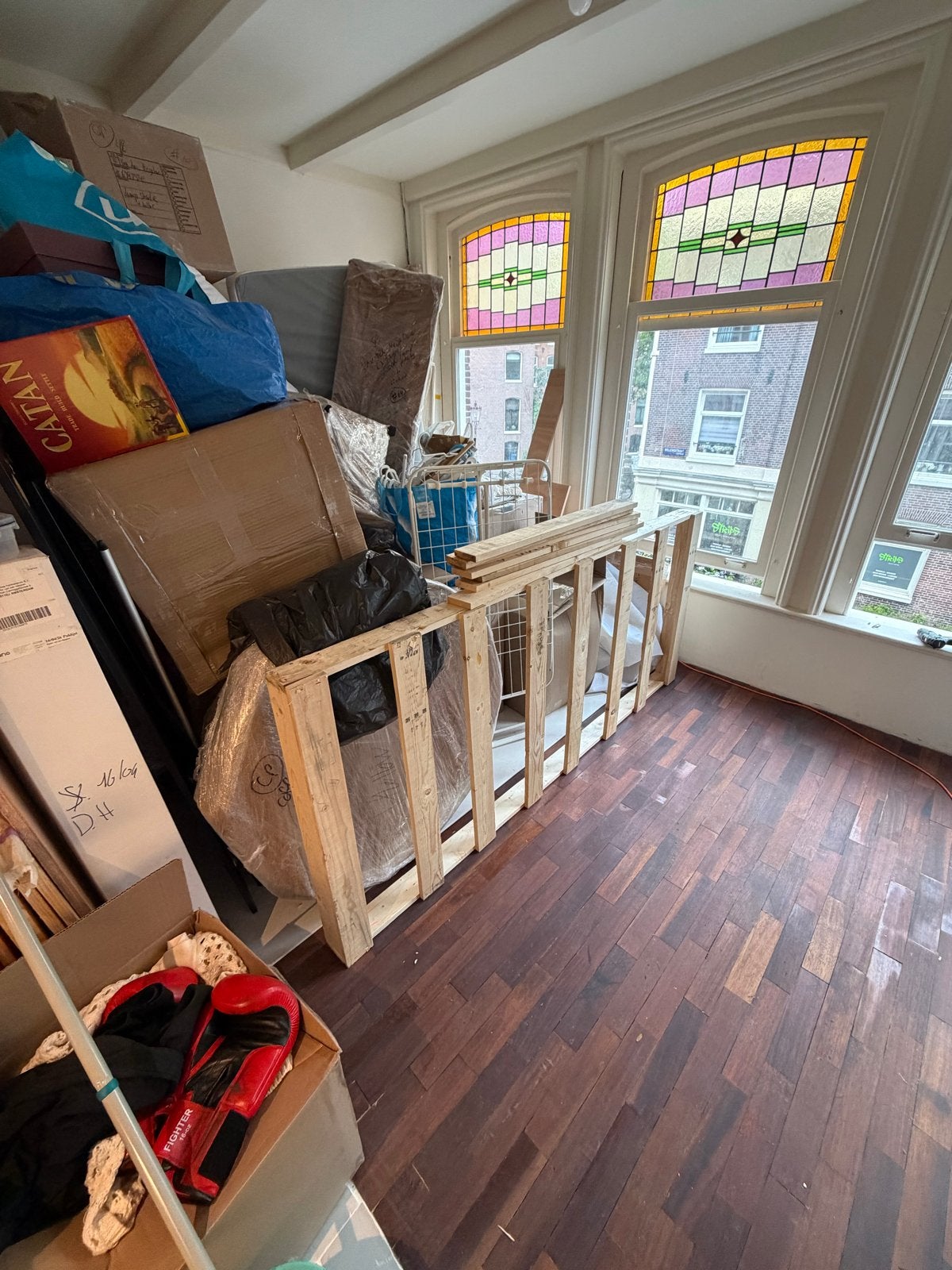 Houten frame voor spiegel of transport, Doe-het-zelf en Verbouw, Hout en Planken, Ophalen, Gebruikt, 25 tot 50 mm, Overige typen