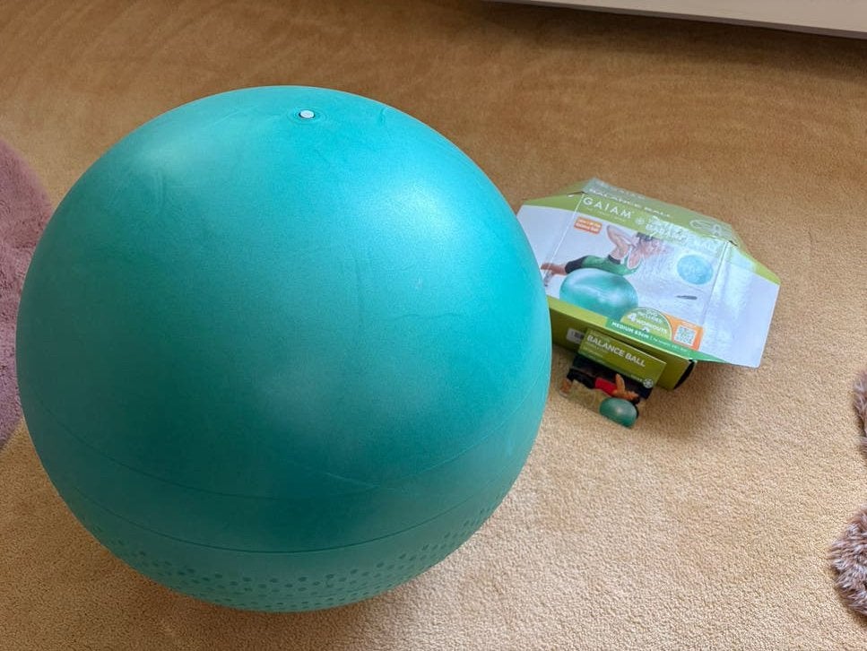 Gaiam Total Body Balance Ball - 65cm Fitnessbal, Ophalen, Gebruikt, Buik, Fitnessbal