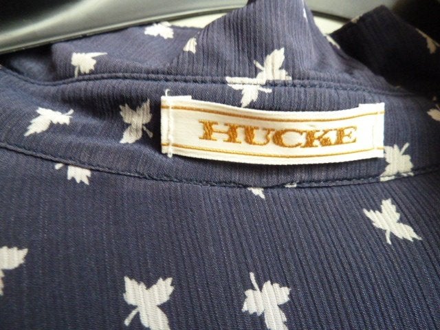 Pak combinatie rok blouse merk Hucke maat 40-42, Maat 38/40 (M), Kostuum of Pak, Zo goed als nieuw, HUCKE