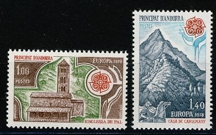 CEPT Andorra Frans 290/91 1978 postfris, Ophalen of Verzenden, Postfris, Overige thema's
