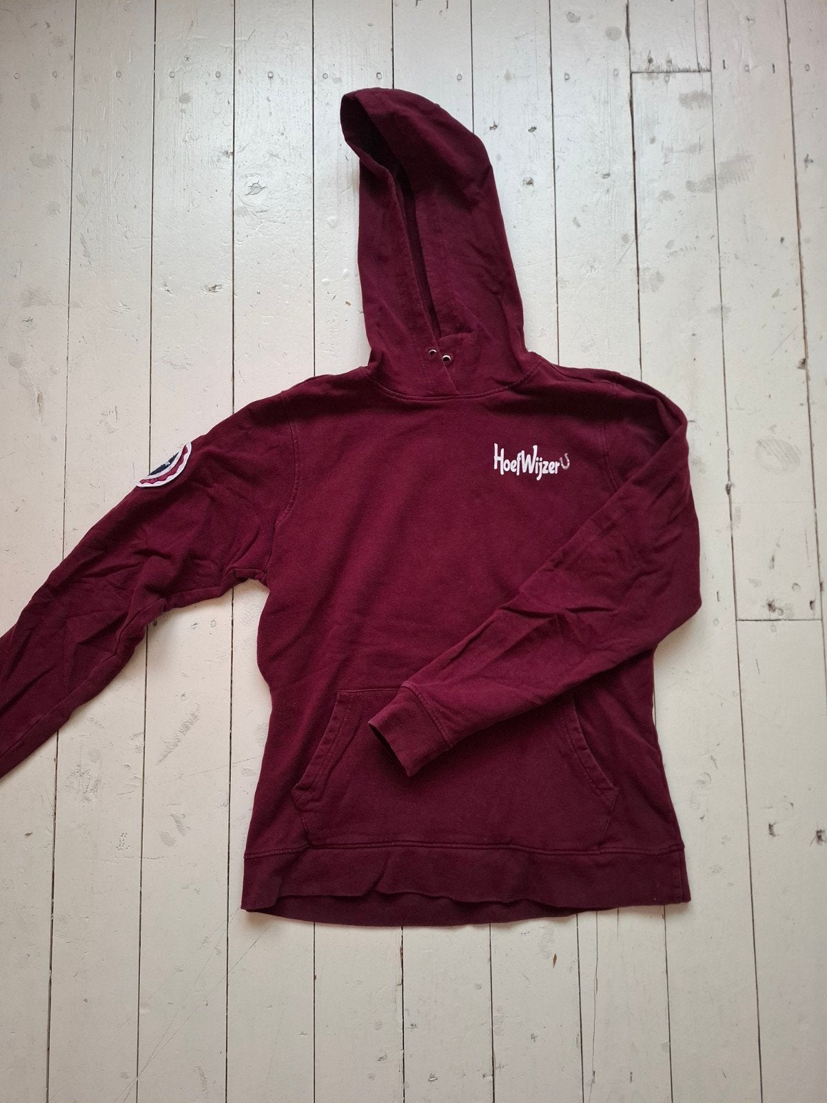 Hoefwijzer Hoodie Bordeaux Rood Maat S, Lange mouw, Maat 36 (S), Gedragen, Rood