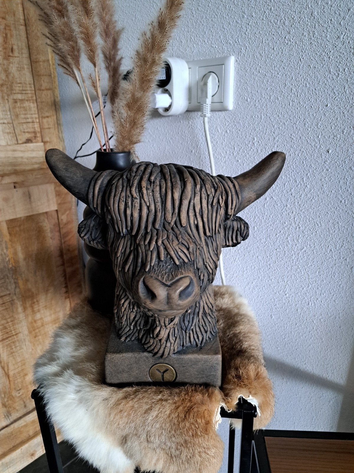Brynxz Schotse Hooglander Decoratiebeeld, Ophalen, Overige materialen, Bruin, Landelijk
