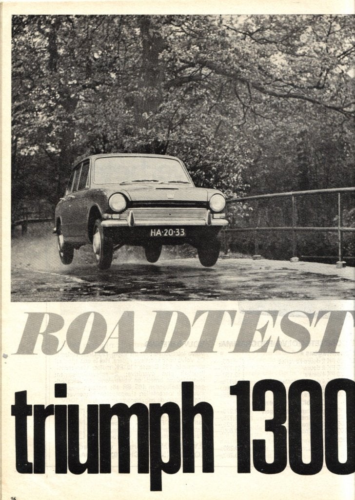 Autovisie test Triumph 1300 November 1966, Ophalen of Verzenden, Gelezen, Overige merken