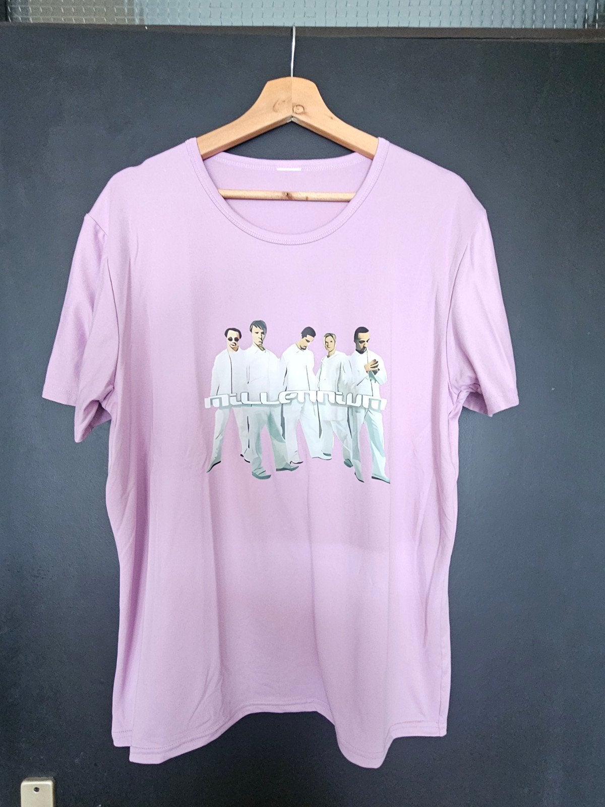 tshirt Backstreet boys, Paars, Maat 42/44 (L), Nieuw, Ophalen of Verzenden