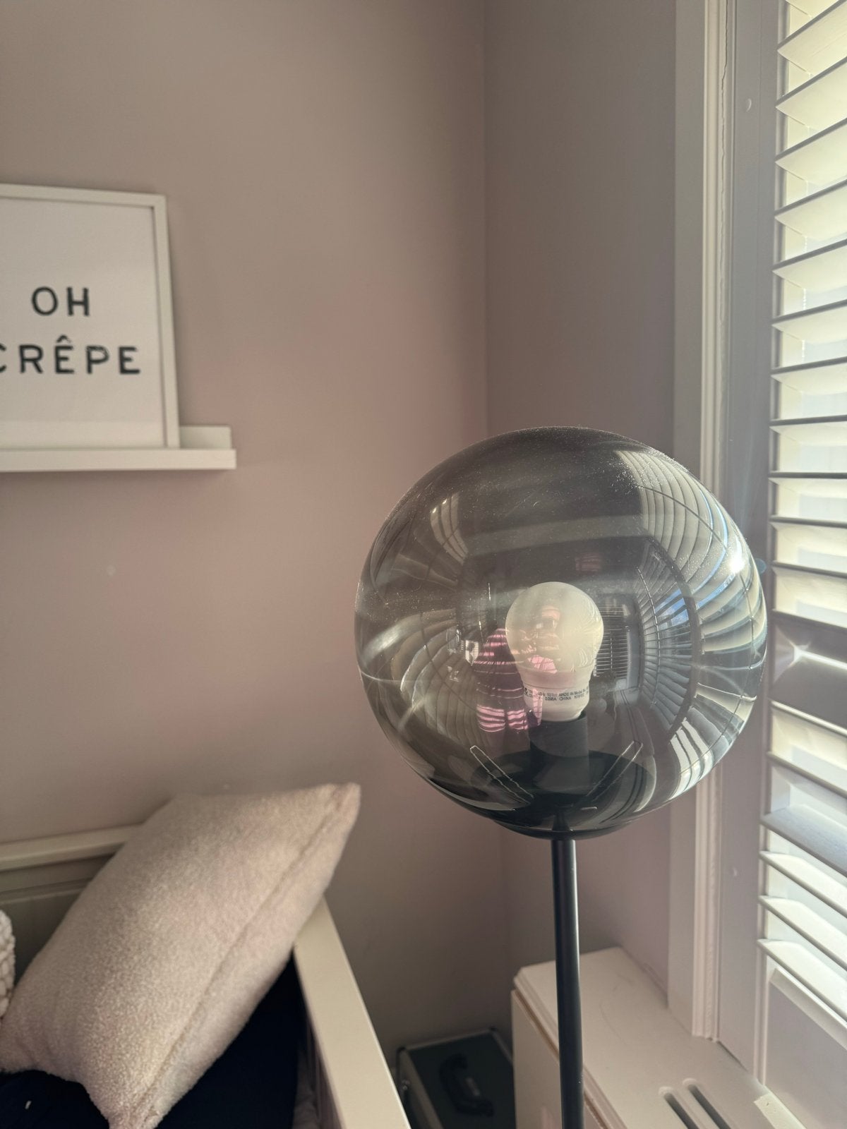 Vloerlamp rookglas, Ophalen, E27 (groot), 150 tot 200 cm, Glas
