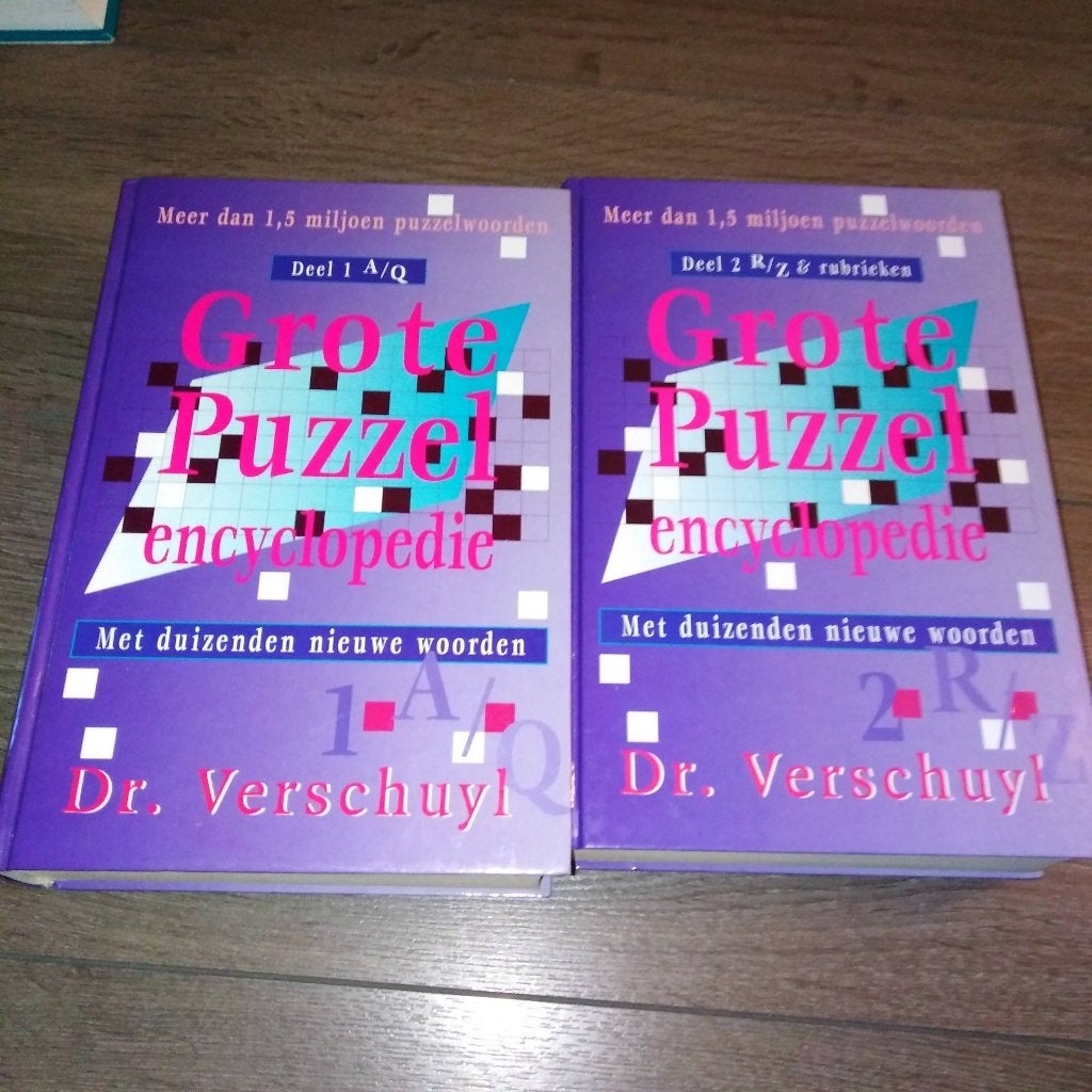 Grote Puzzelencyclopedie in twee delen door Dr. Verschuyl., Ophalen, Gelezen, Overige onderwerpen