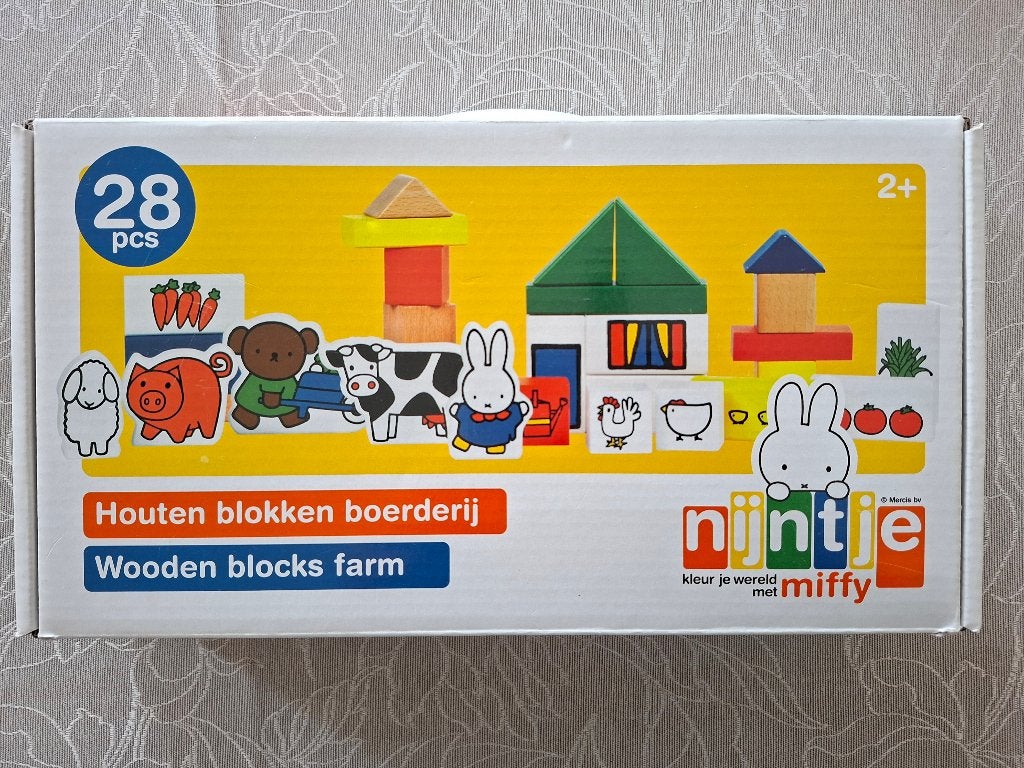 Nijntje houten blokken boerderij, Ophalen of Verzenden, Gebruikt, Overige typen