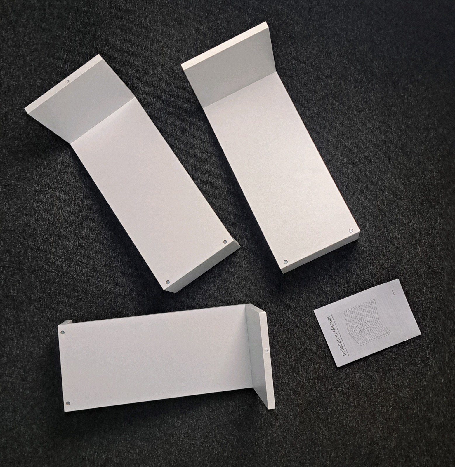 Hoekwandschap - Wandplanken - 3 niveaus - Wit - 45 cm lang., Ophalen, Zo goed als nieuw