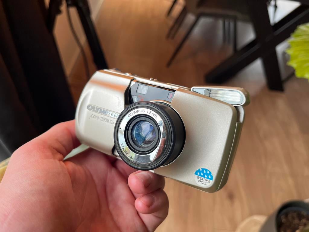 📸 Olympus MJU Zoom 105, Audio, Tv en Foto, Fotocamera's Analoog, Ophalen of Verzenden, Zo goed als nieuw, Compact, Olympus