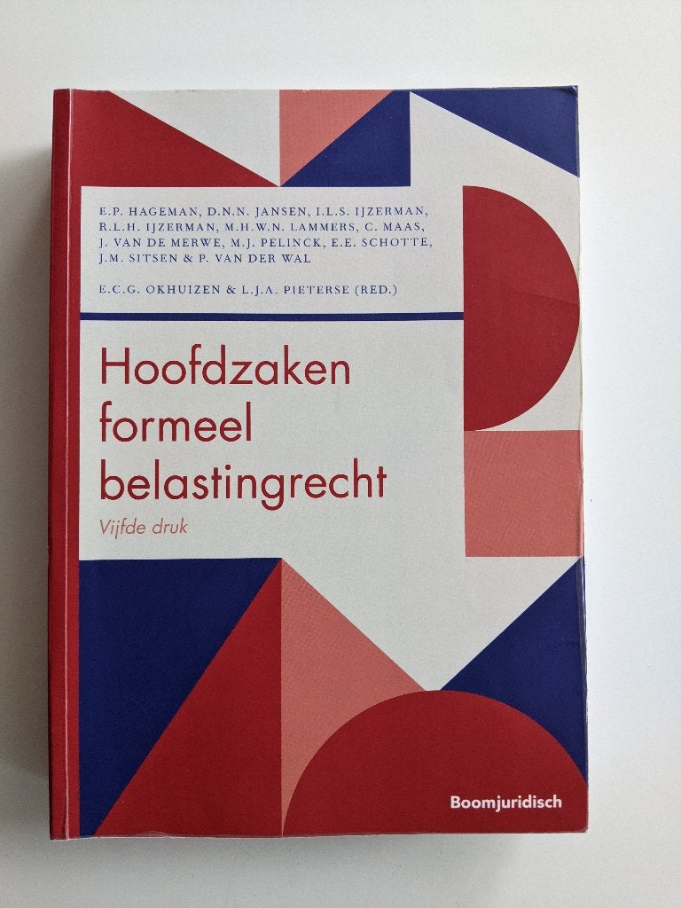 Hoofdzaken formeel belastingrecht - Vijfde druk, Boeken, Gelezen, E.P. Hageman, D.N.N. Jansen, I.L.S. IJzerman e.a., Ophalen of Verzenden