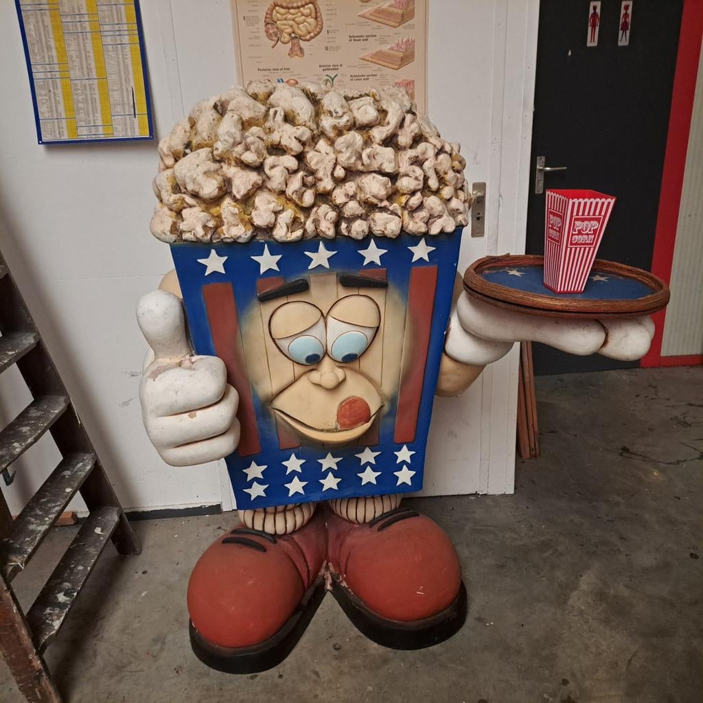 Popcorn mannetje Beeld Xxl, Ophalen, Gebruikt, Reclamebord