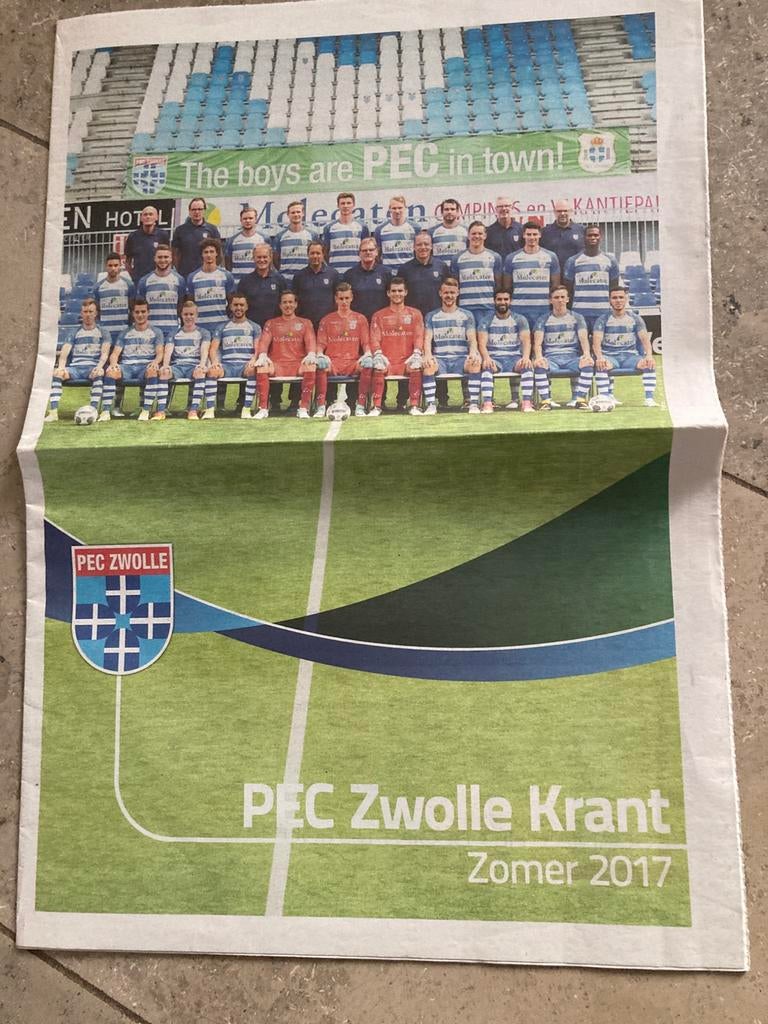 PEC ZWOLLE KRANT ZOMER 2017, Ophalen of Verzenden, Zo goed als nieuw, Overige binnenlandse clubs, Overige typen