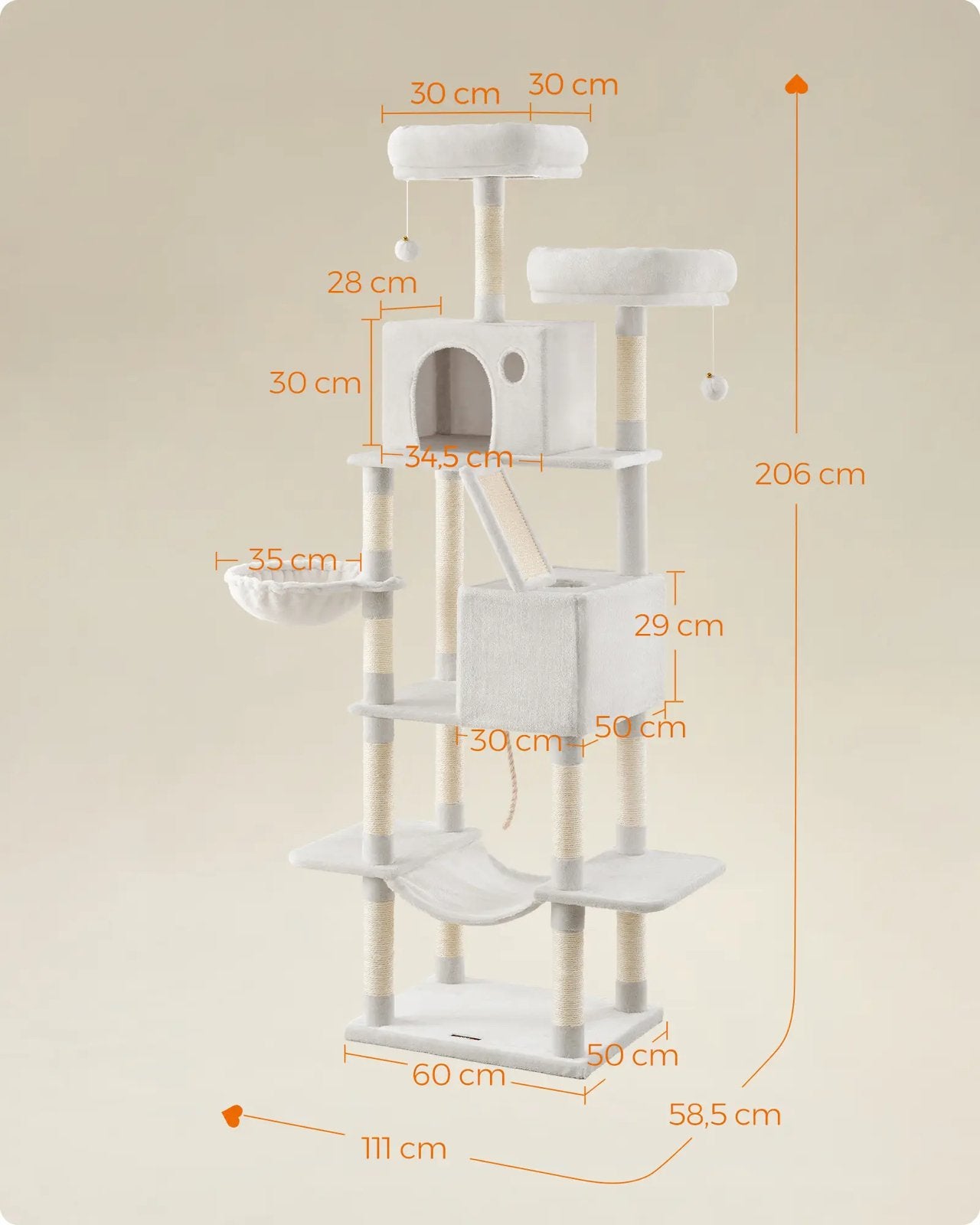 Krabpaal 206cm hoog en echt als nieuw, Ophalen of Verzenden