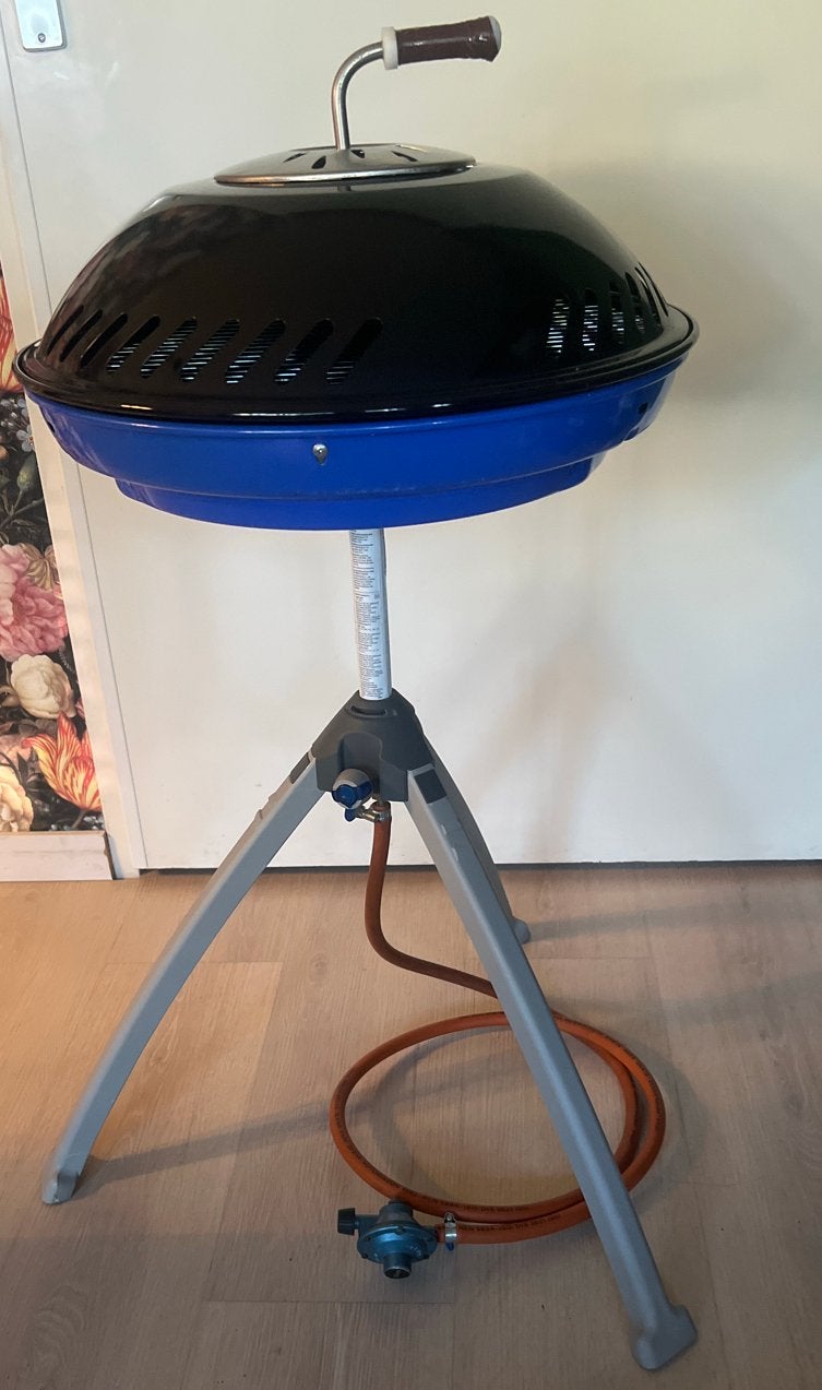 CADAC Skottelbraai met BBQ rooster, bakplaat/wok en pandrage, Tuin en Terras, Gasbarbecues, Ophalen of Verzenden, Gebruikt