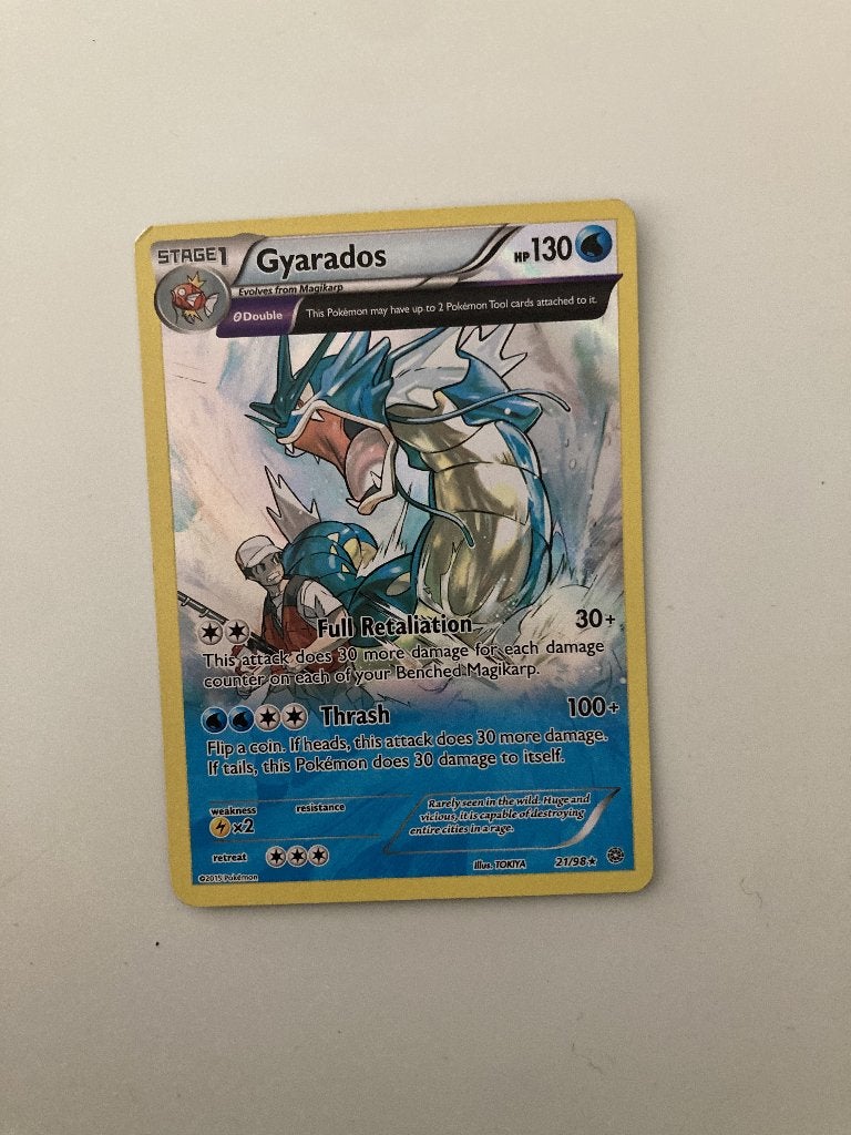 Gyarados, Hobby en Vrije tijd, Ophalen of Verzenden, Gebruikt, Losse kaart, Foil