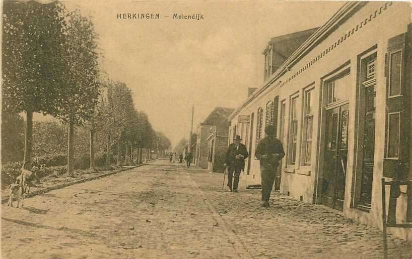 380-728-019 Herkingen Molendijk, Verzamelen, Verzenden, Voor 1920, Zuid-Holland