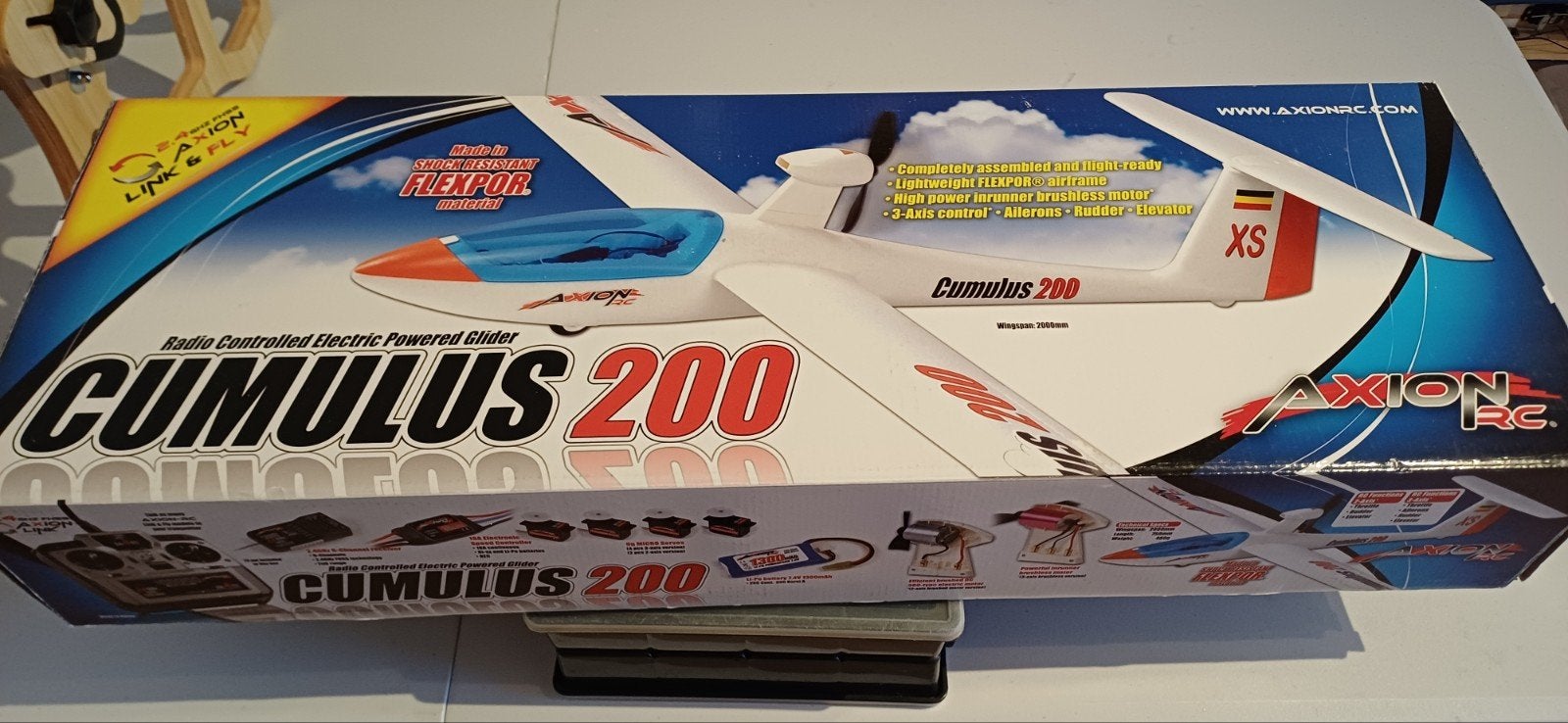 Axion RC Cumulus 200 Zweefvliegtuig RC Vliegtuig, Hobby en Vrije tijd, Ophalen of Verzenden, Zo goed als nieuw, Overige merken