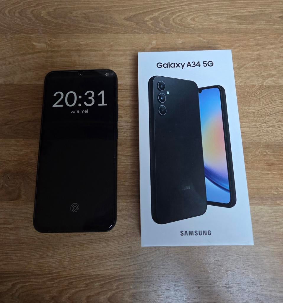 Samsung Galaxy A34 5G Zwart - Zo goed als nieuw, Ophalen, Zwart, Touchscreen, Zo goed als nieuw