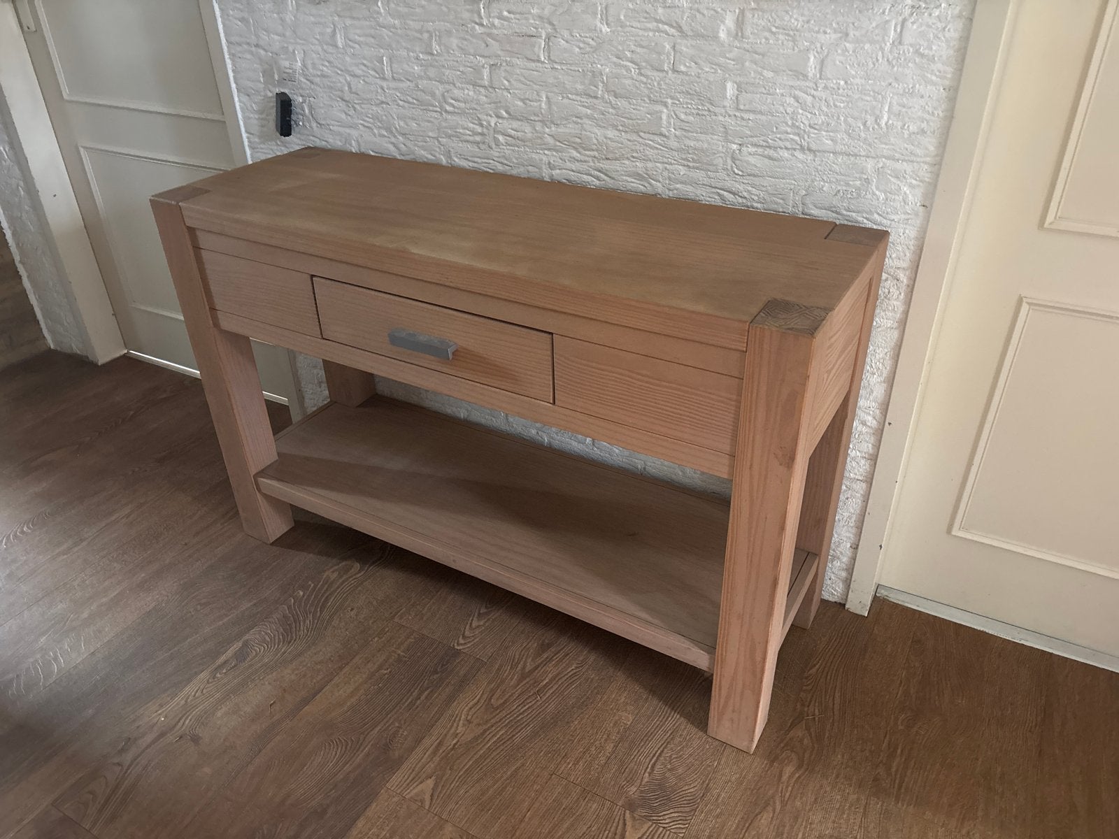 Houten Side Table - 120x40x78 cm, Huis en Inrichting, Tafels | Sidetables, Ophalen, Gebruikt, 100 tot 150 cm, Overige houtsoorten