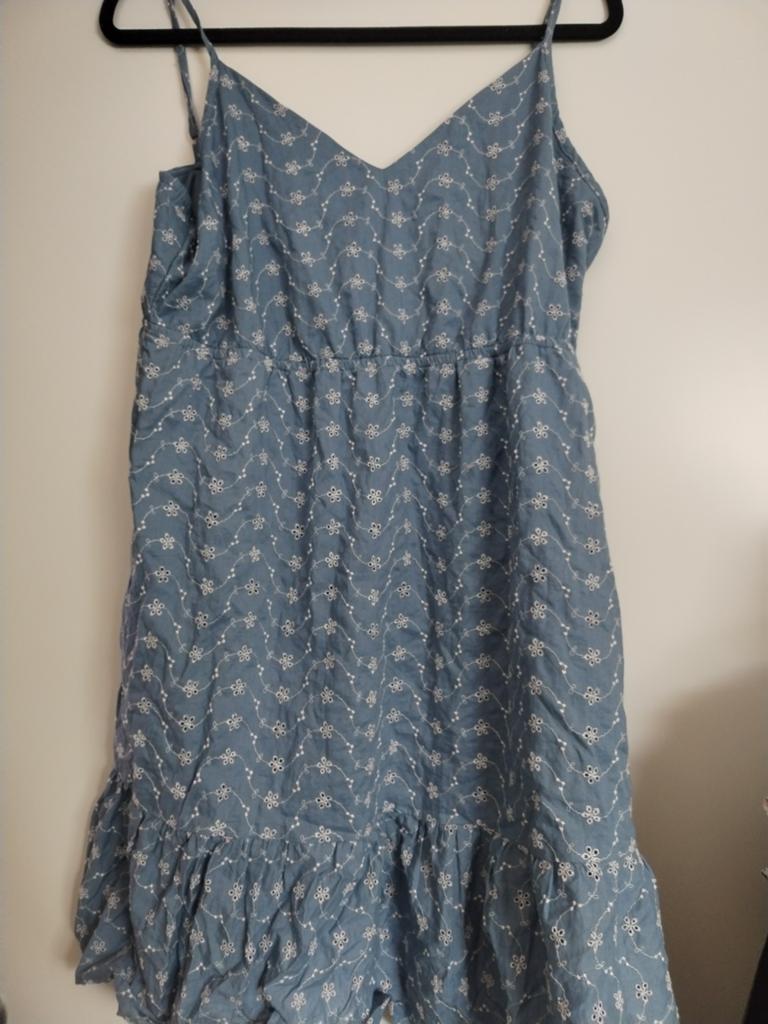 Earth Angel jurk met borduursels - Maat L, Kleding | Dames, Blauw, Maat 42/44 (L), Nieuw, Ophalen of Verzenden