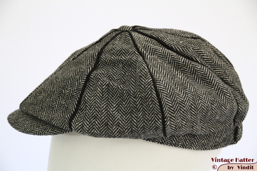 Flatcap Paperboy pet met klep grijs vissengraat 56-58 Nieuw, Ophalen of Verzenden, Nieuw, 58 cm (L, 7¼ inch) of meer, Pet