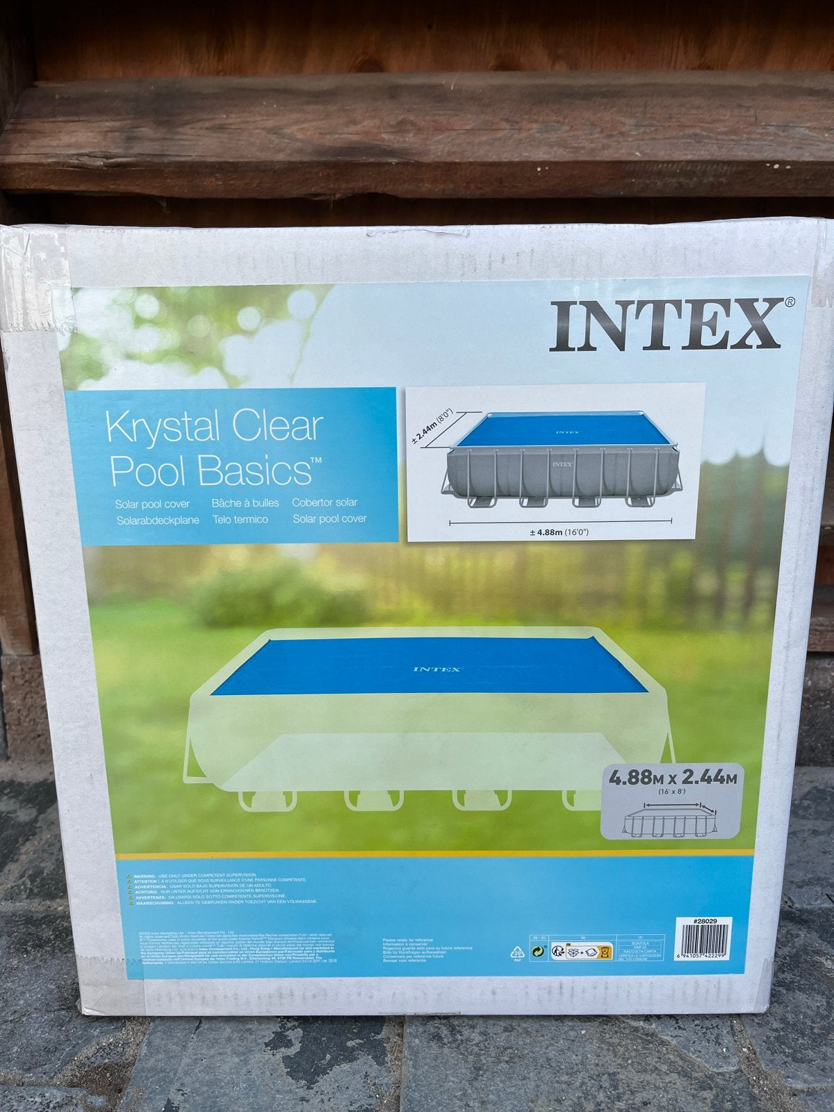 Nieuw Intex Zwembad Afdekzeil 4.88m x 2.44m (verkeerde maat), Tuin en Terras, Zwembaden, Nieuw, Overige typen, 400 cm of meer