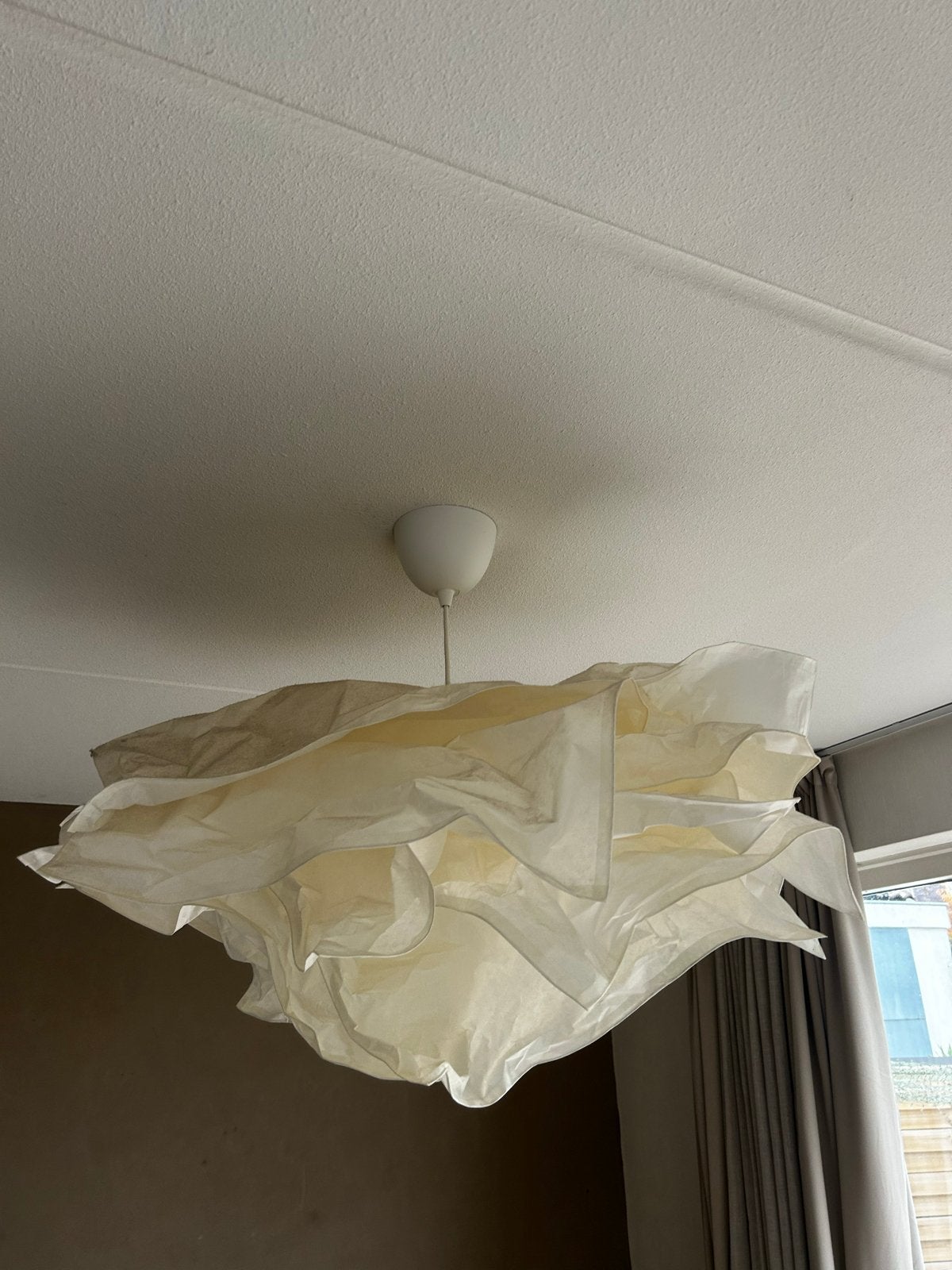 5x IKEA KRUSNING hanglamp - Witte papieren lampenkap, Ophalen, Zo goed als nieuw, Overige materialen, E27 (groot)