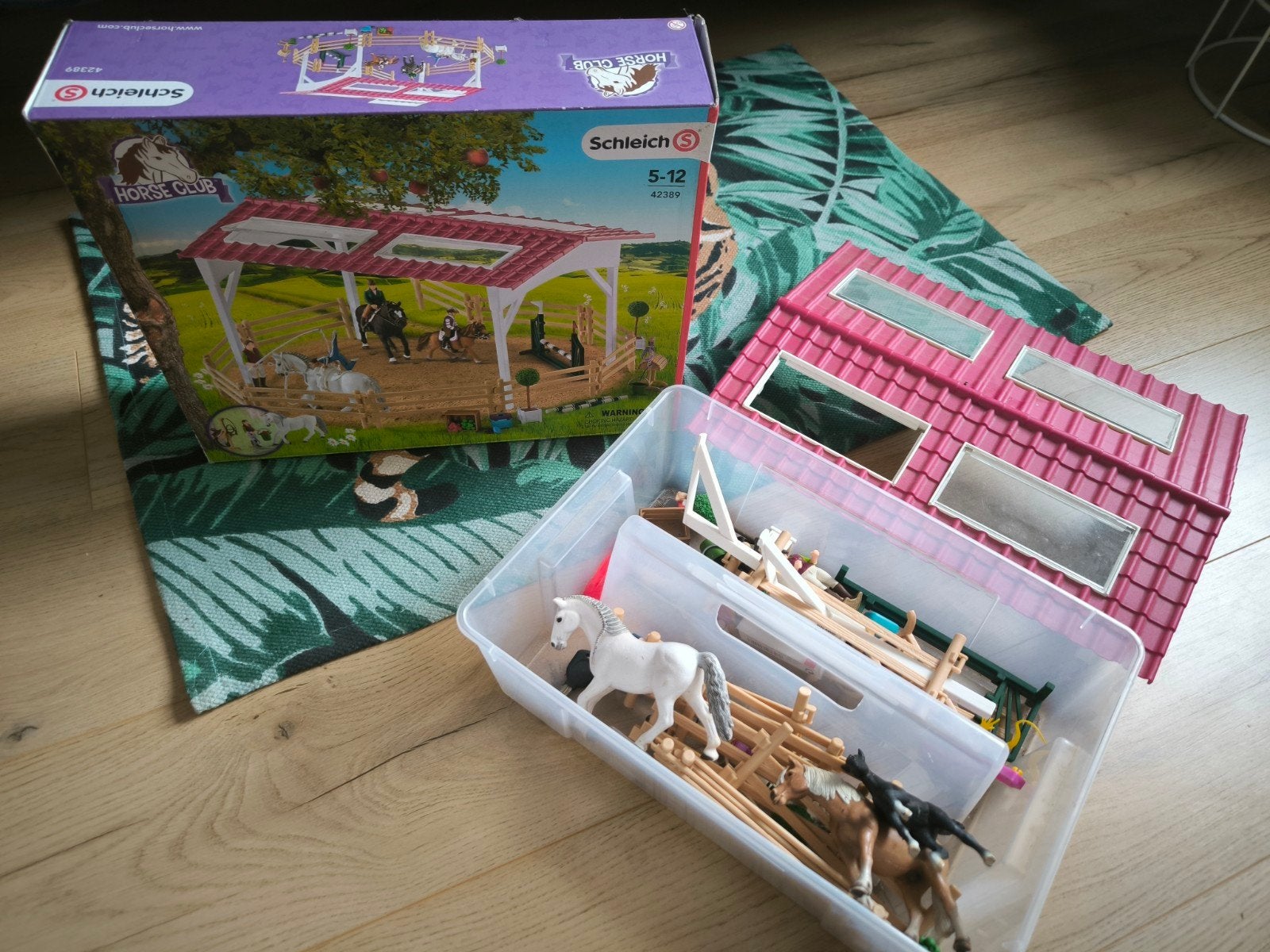 Schleich Horse Club paardenstal met accessoires, Kinderen en Baby's, Speelgoed | Overig, Ophalen of Verzenden, Gebruikt, Meisje