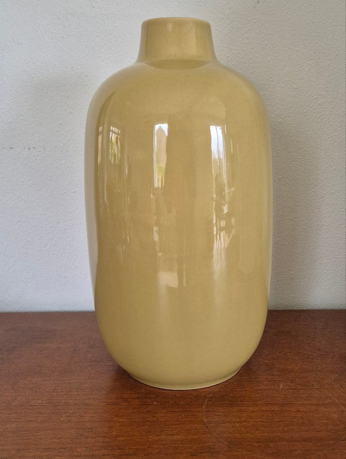 Ikea geelgroene vaas 30 cm hoog, Ophalen of Verzenden