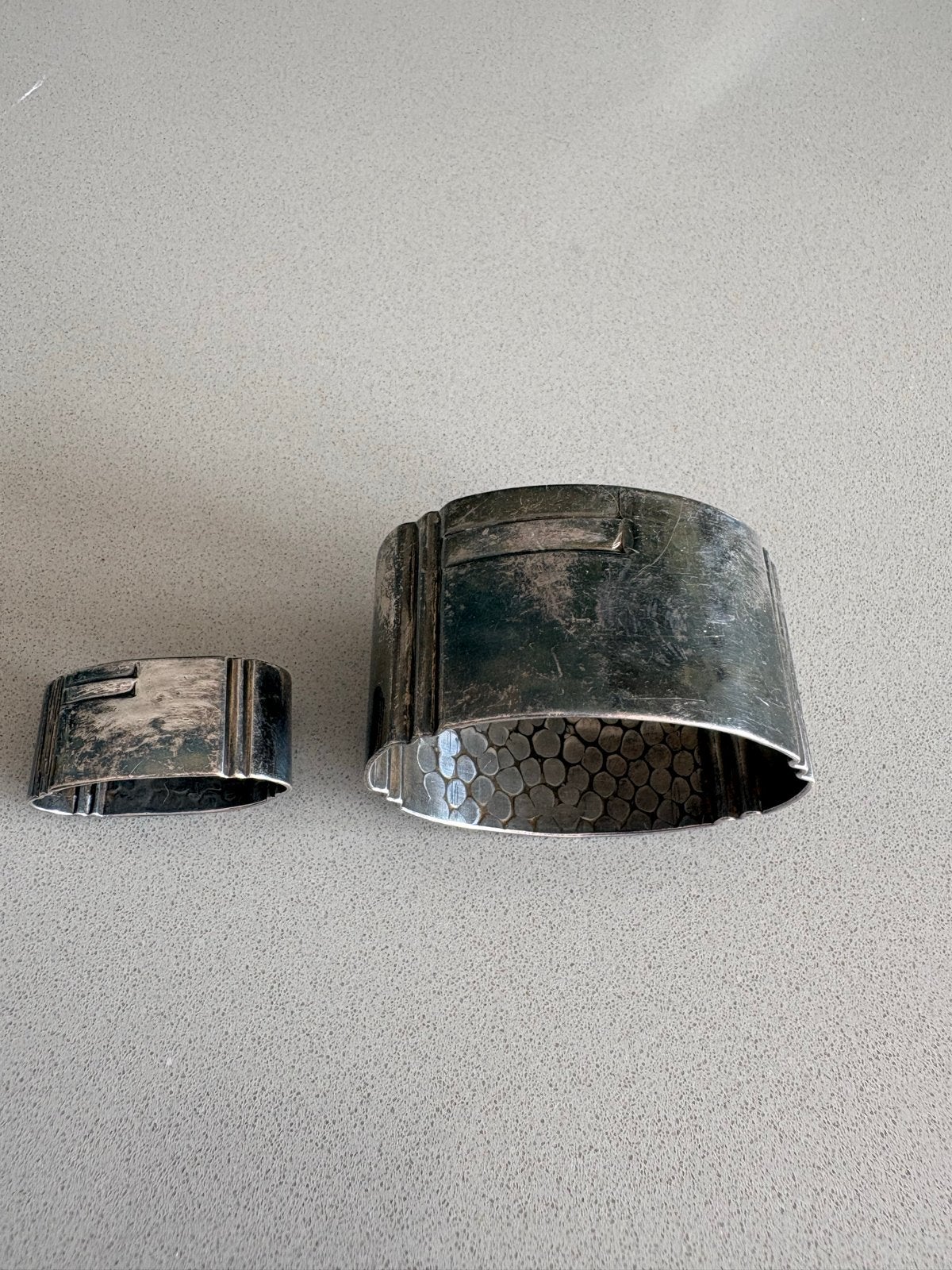 Gero Verzilverde Servetringen - Jaren '30, Antiek en Kunst, Ophalen of Verzenden, Zilver