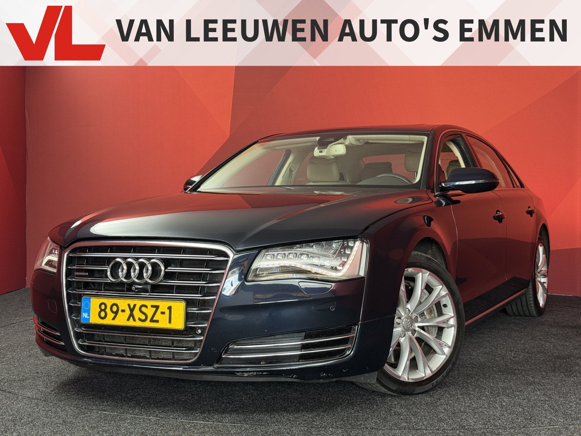 Audi A8 4.0 TFSI quattro Lang Pro Line+ | Stoel verwarming |, Automaat, Euro 5, Gebruikt, Blauw