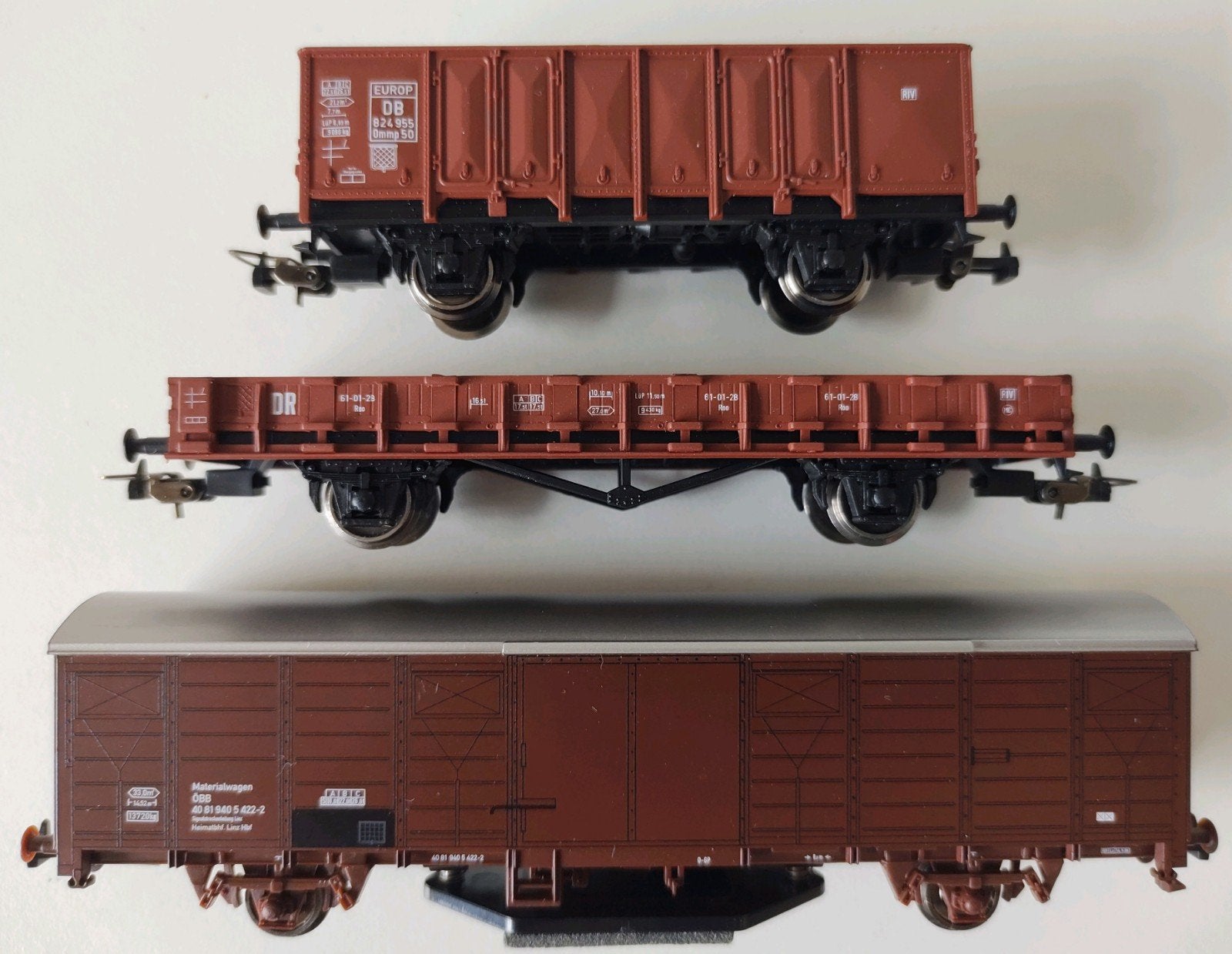 PIKO H0 railreinigingswagen en twee wagons, Gelijkstroom, Wagon, Zo goed als nieuw, Piko