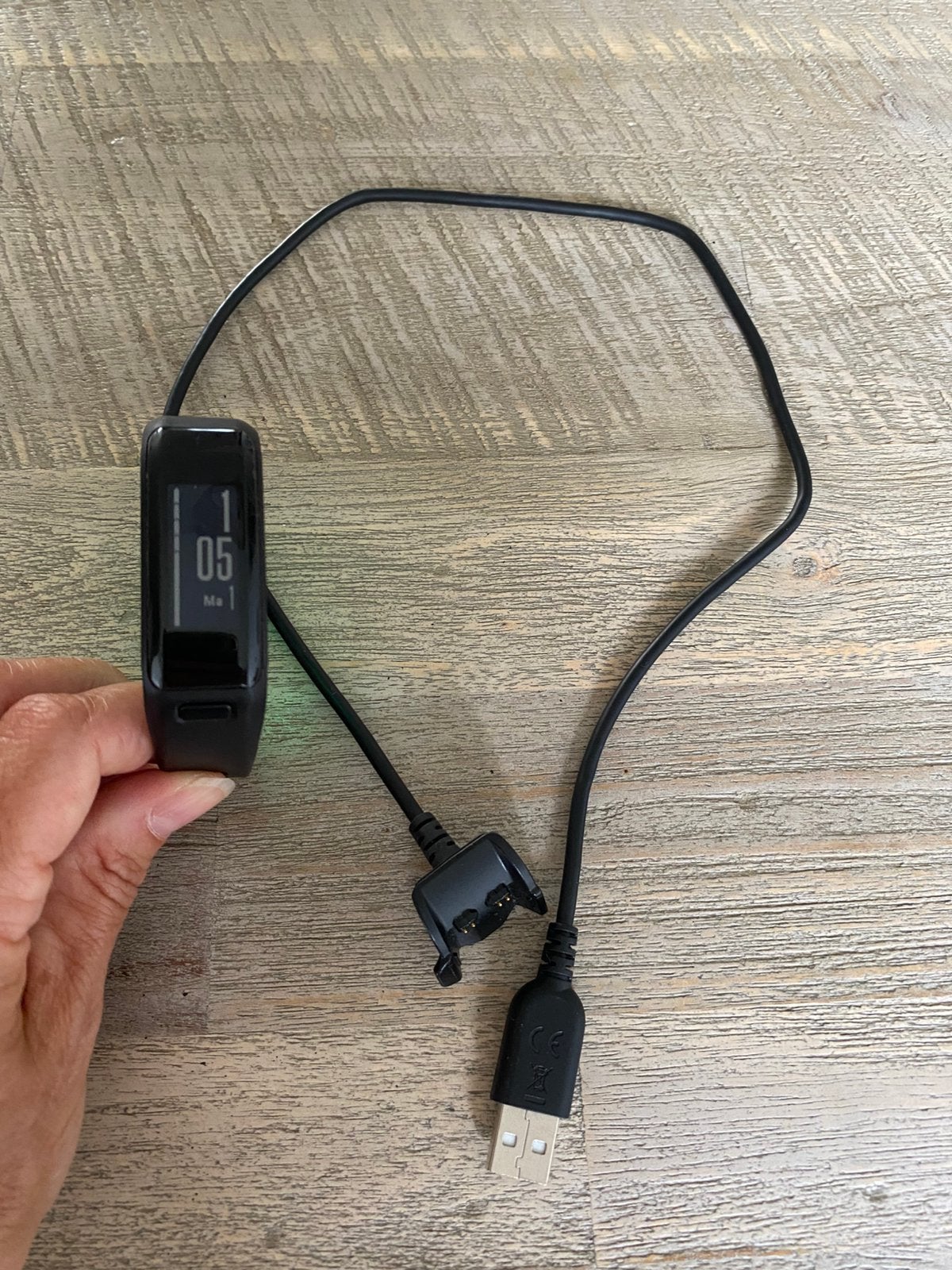 Zwarte Garmin Vivosmart HR activity tracker met usb kabel, Zwart, Nieuw, Ophalen of Verzenden, Waterdicht