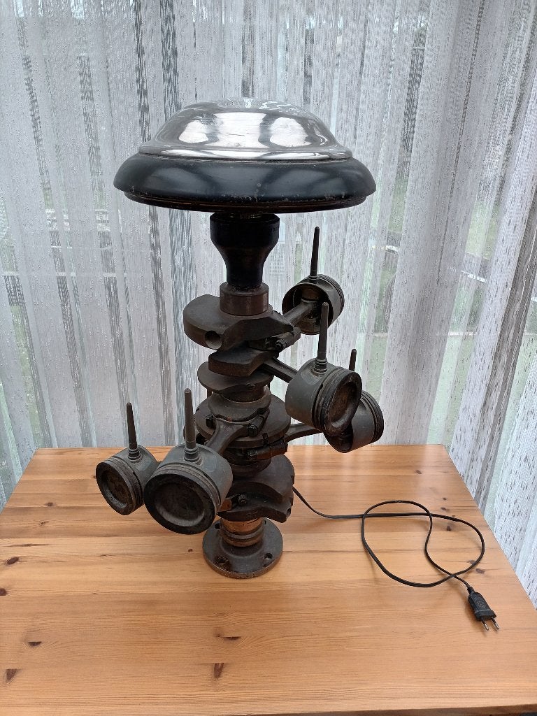 vintage V6 krukas retro lamp mancave, Ophalen, Zo goed als nieuw, Auto's