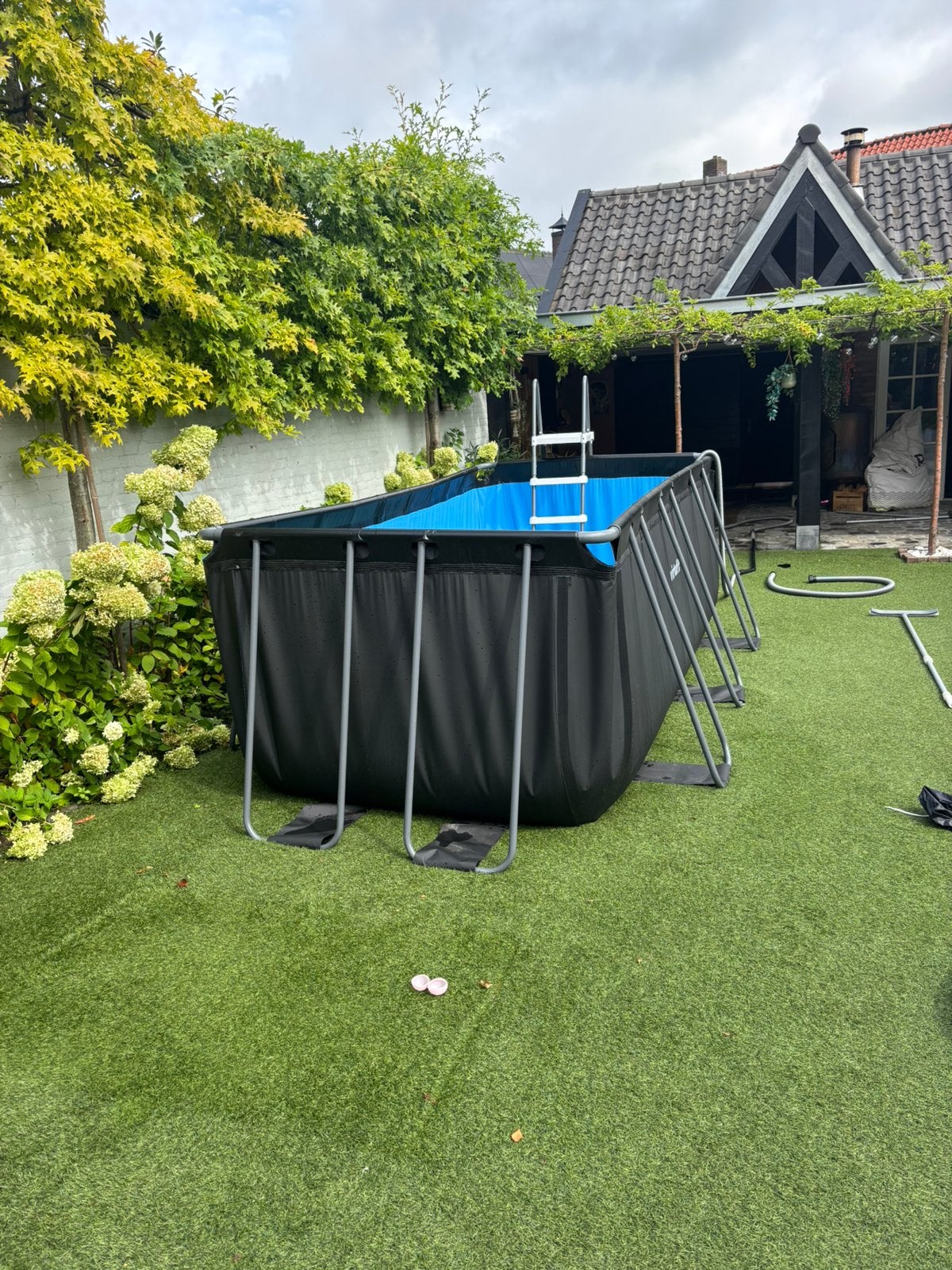 Te koop zwembad, Ophalen, Zo goed als nieuw, Opzetzwembad, Rechthoekig