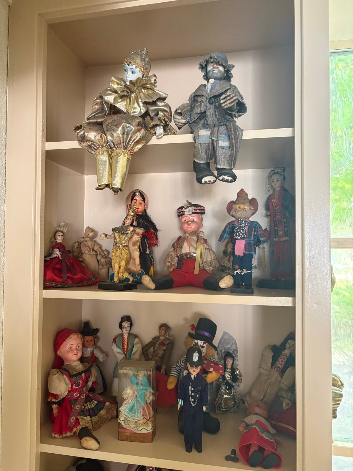 Diverse verzameling vintage poppen en clowns, Verzamelen, Poppen, Ophalen, Gebruikt, Pop